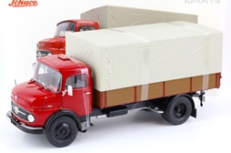 MERCEDES BENZ L911 CON PLATAFORMA ROJO RUBI 450016400 SCHUCO 1:18