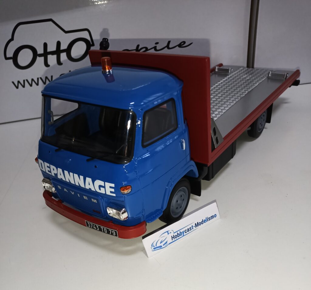 Modèle Réduit Ottomobile 1/18 Saviem SG2 Dépanneuse Porte-plateau 1975 - Neuf, Résine, Bleu, échelle Précise