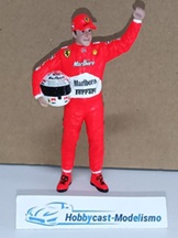 REPLICA FIGURA PILOTO Michael Schumacher Con Decoración MARLBORO De Ferrari Pintado a Mano AMERICAN DIORAMA AD76356 1:18