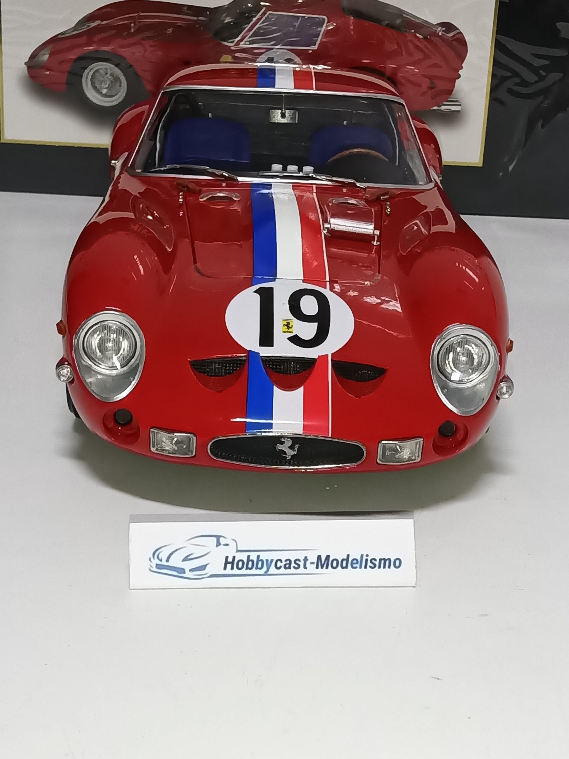 1/12 FERRARI 250 GTO #19 2º Puesto en las 24h de LE MANS 1962 NOBLET-GUICHET 1:12 KK-SCALE KKDC120125 - Imagen 3