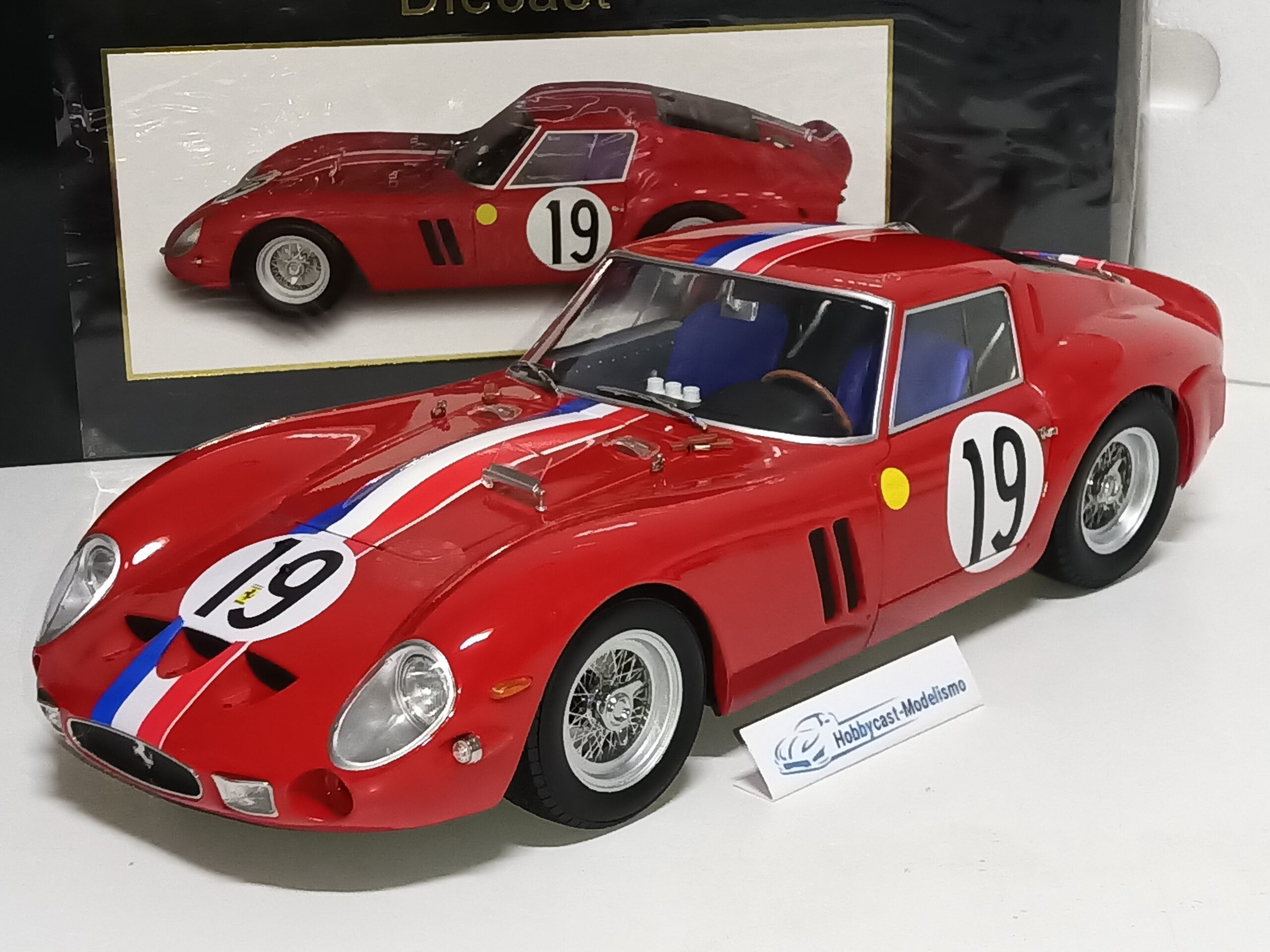 1/12 FERRARI 250 GTO #19 2º Puesto en las 24h de LE MANS 1962 NOBLET-GUICHET 1:12 KK-SCALE KKDC120125 - Imagen 4