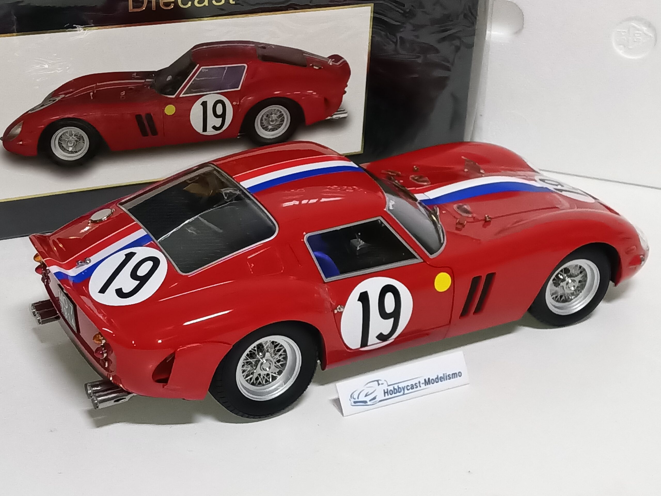 1/12 FERRARI 250 GTO #19 2º Puesto en las 24h de LE MANS 1962 NOBLET-GUICHET 1:12 KK-SCALE KKDC120125 - Imagen 9