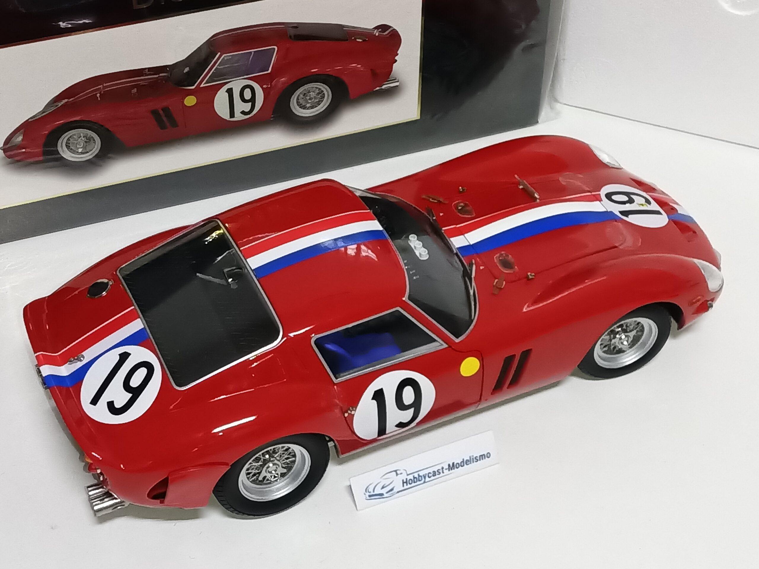 1/12 FERRARI 250 GTO #19 2º Puesto en las 24h de LE MANS 1962 NOBLET-GUICHET 1:12 KK-SCALE KKDC120125 - Imagen 10
