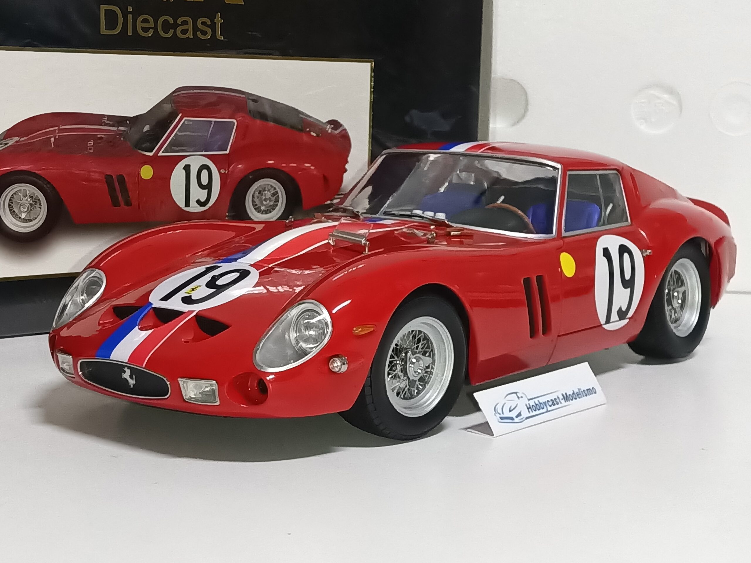 1/12 FERRARI 250 GTO #19 2º Puesto en las 24h de LE MANS 1962 NOBLET-GUICHET 1:12 KK-SCALE KKDC120125 - Imagen 14
