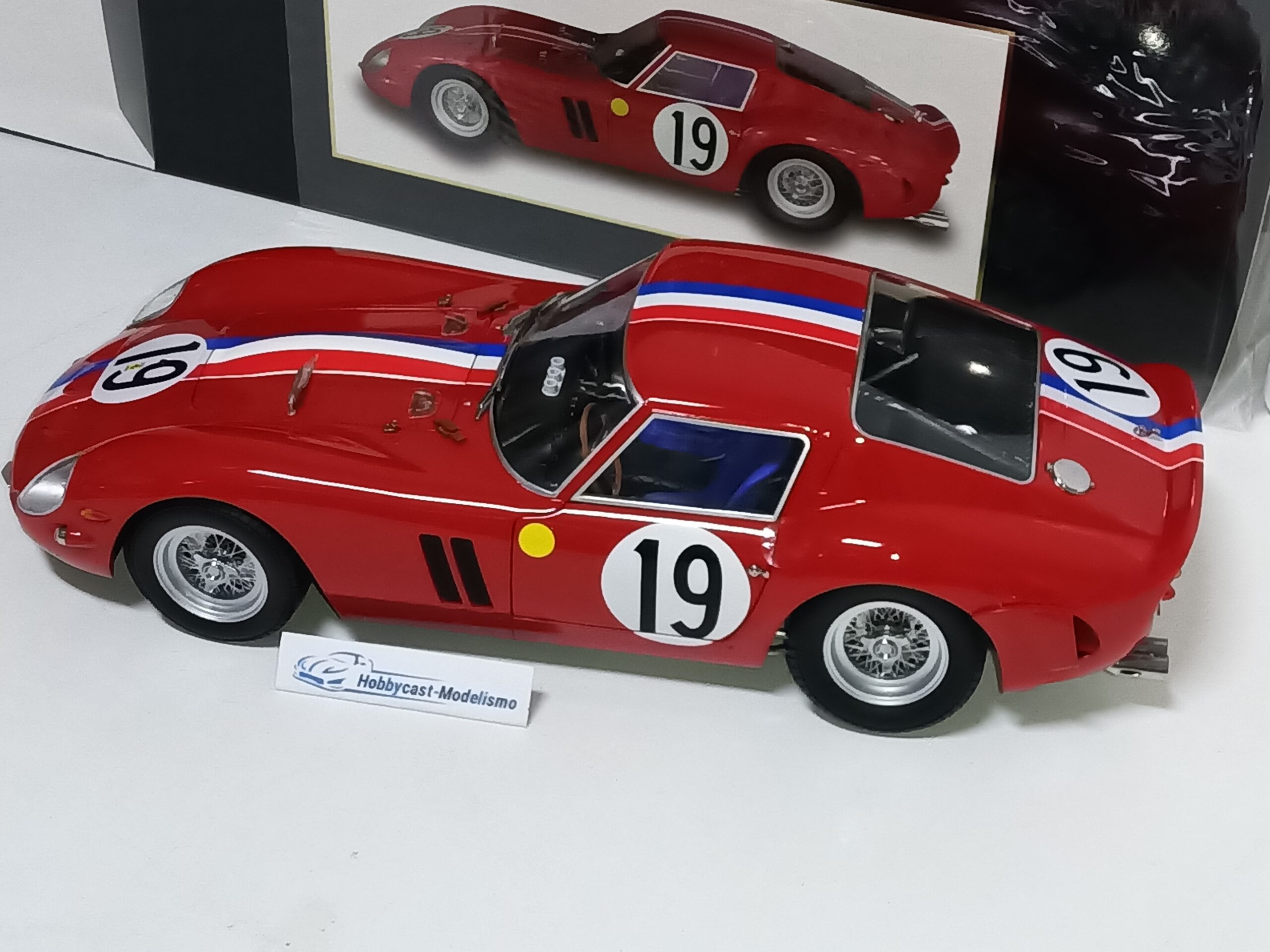 1/12 FERRARI 250 GTO #19 2º Puesto en las 24h de LE MANS 1962 NOBLET-GUICHET 1:12 KK-SCALE KKDC120125 - Imagen 16