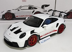 1/12 PORSCHE 911 GT3 RS 2022 WHITE / PYRO RED NOREV 127530 NOREV 1:12