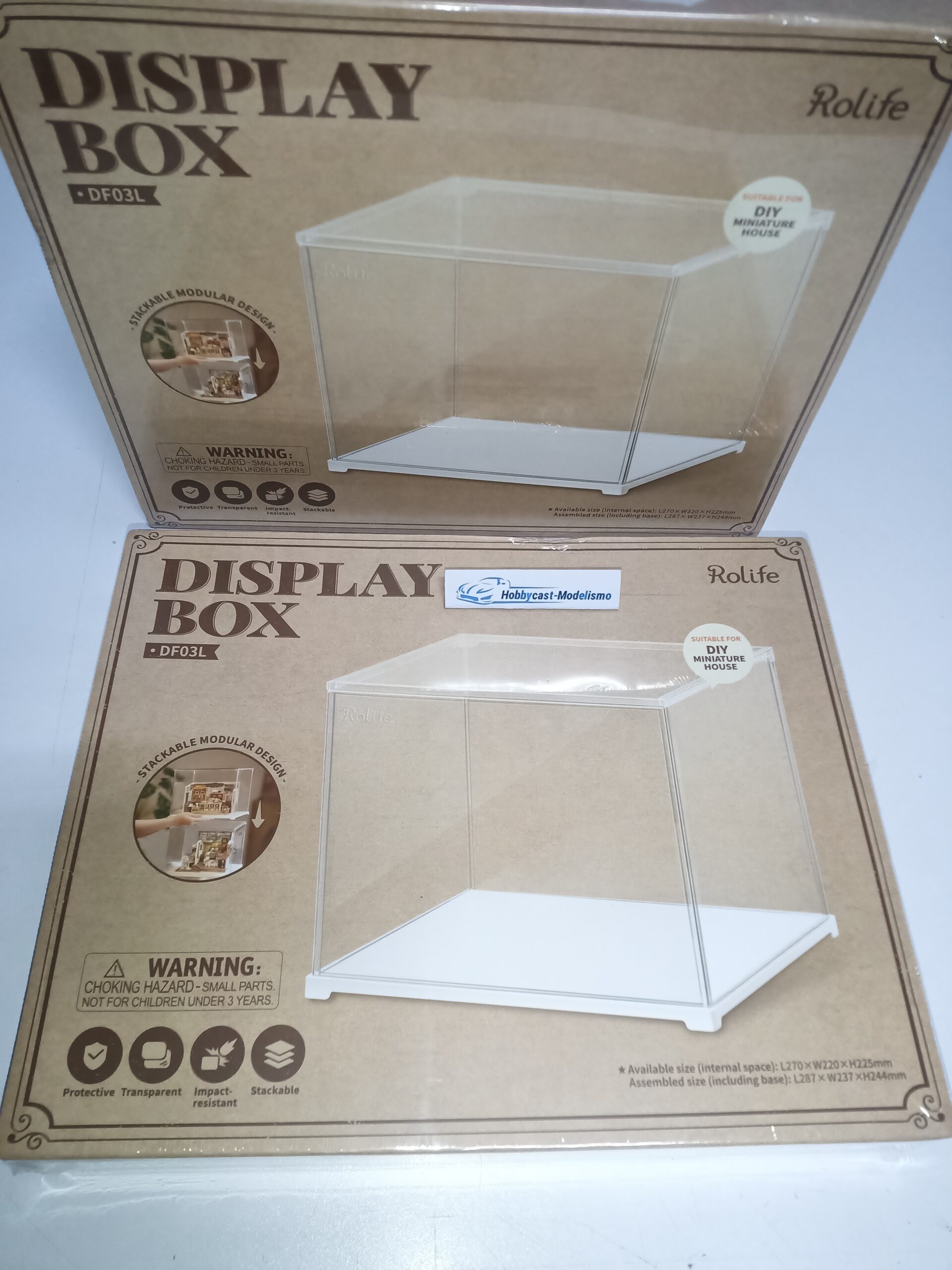 VITRINA DESMONTABLE CON PUERTA ABATIBLE PARA MODELOS 1:18 o MOTORES FRANZIS 1/4 - Imagen 2