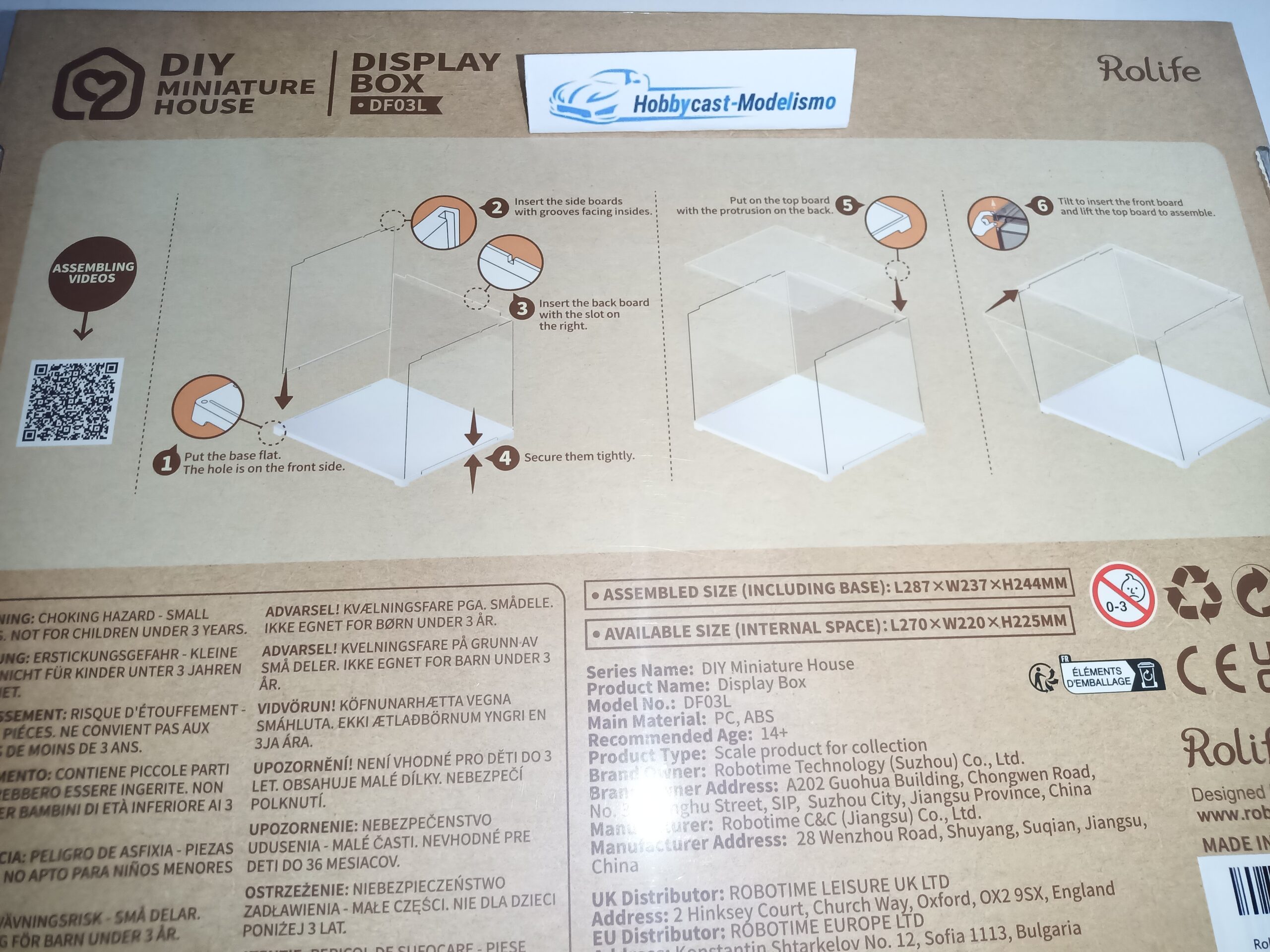 VITRINA DESMONTABLE CON PUERTA ABATIBLE PARA MODELOS 1:18 o MOTORES FRANZIS 1/4 - Imagen 11