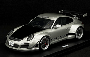PORSCHE 911 (997) RWB Rauh-Welt Abu 2024 Silver/Black GT Spirit 1:18 GT483 LIMITED EDITION