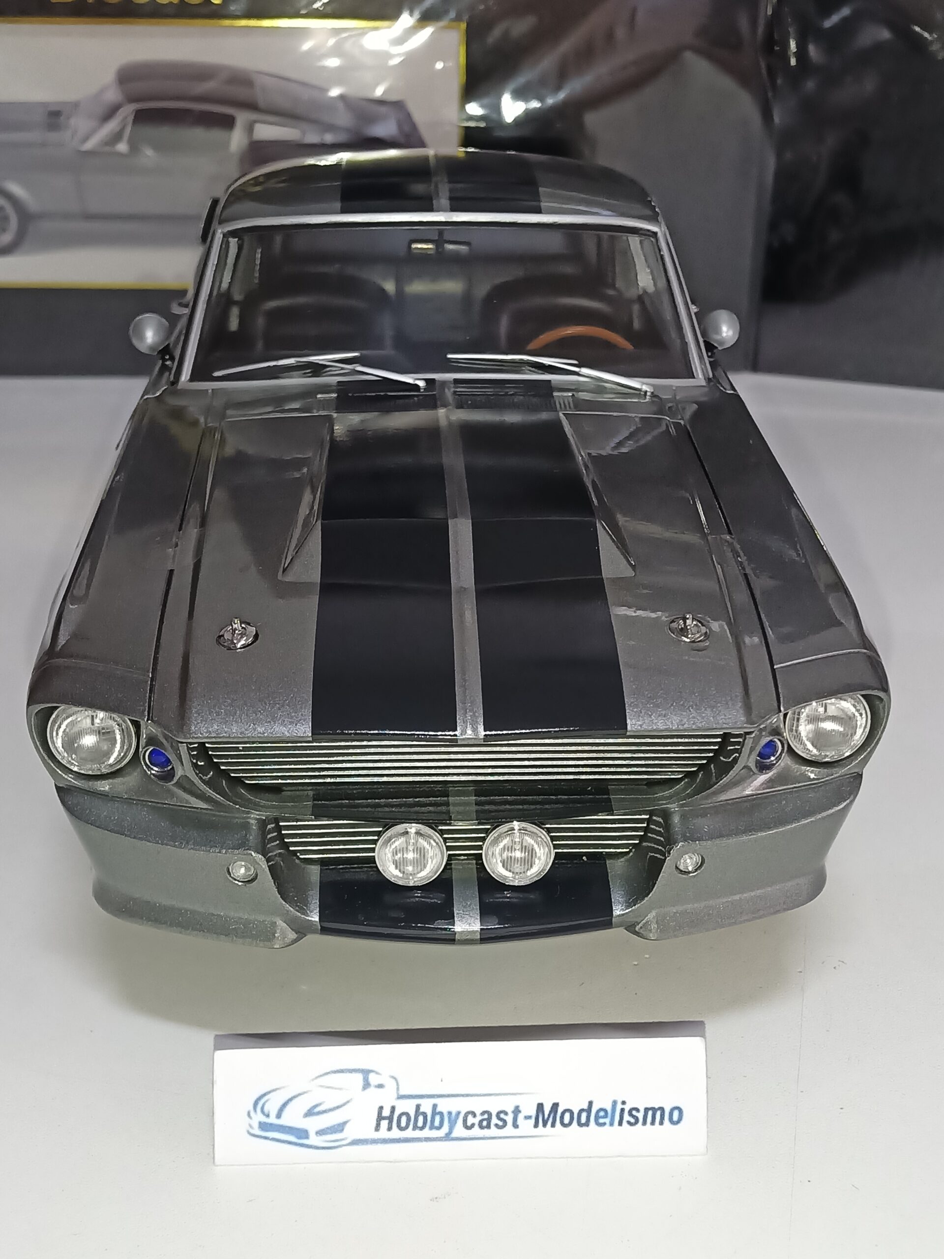 1:12 FORD MUSTANG SHELBY GT500 ELEANOR 1967 GREY DE LA PELICULA "GONE IN 60 SECONDS" KK-SCALE KKDC120171 1/12 - Imagen 4