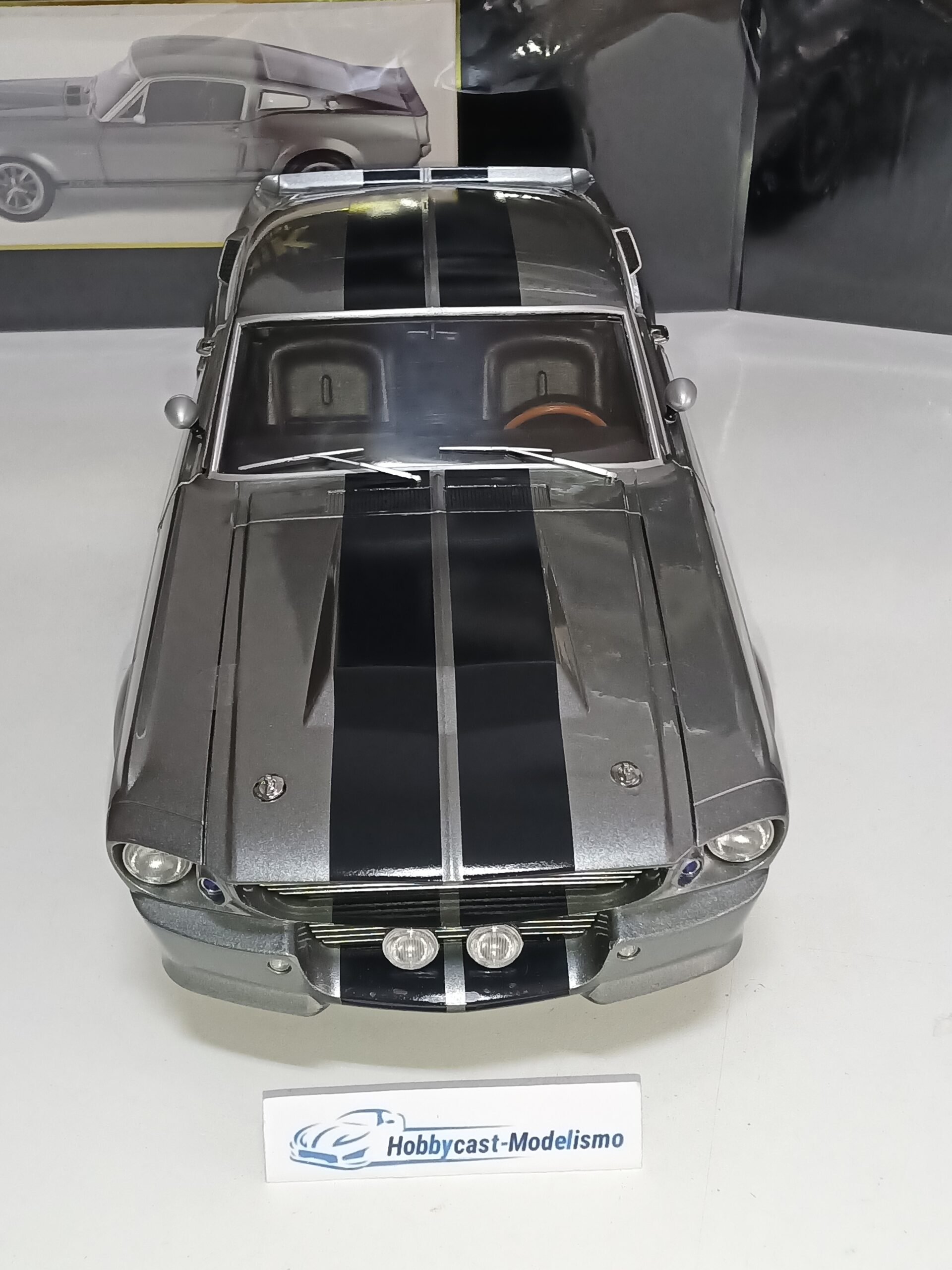 1:12 FORD MUSTANG SHELBY GT500 ELEANOR 1967 GREY DE LA PELICULA "GONE IN 60 SECONDS" KK-SCALE KKDC120171 1/12 - Imagen 7