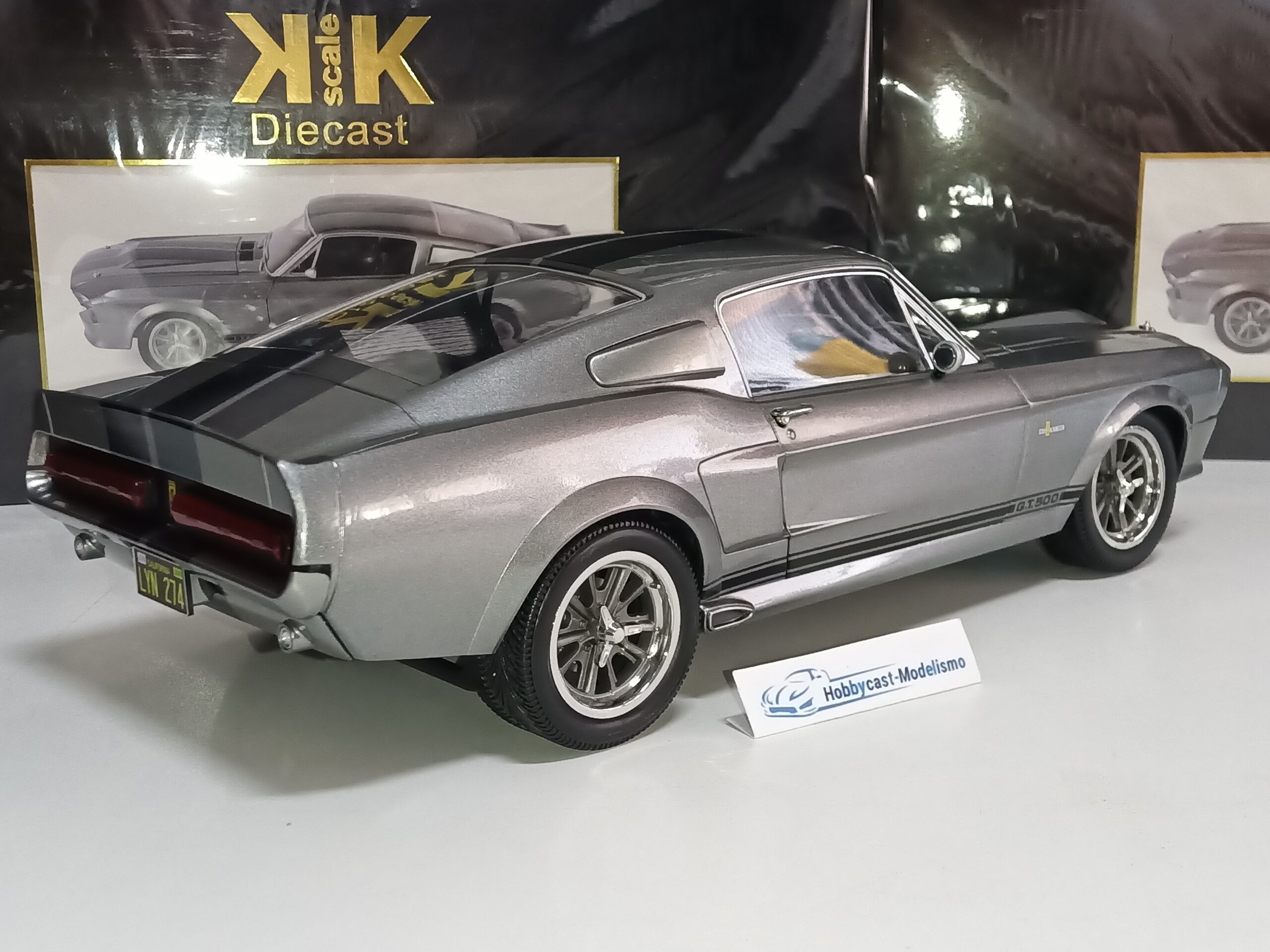 1:12 FORD MUSTANG SHELBY GT500 ELEANOR 1967 GREY DE LA PELICULA "GONE IN 60 SECONDS" KK-SCALE KKDC120171 1/12 - Imagen 11