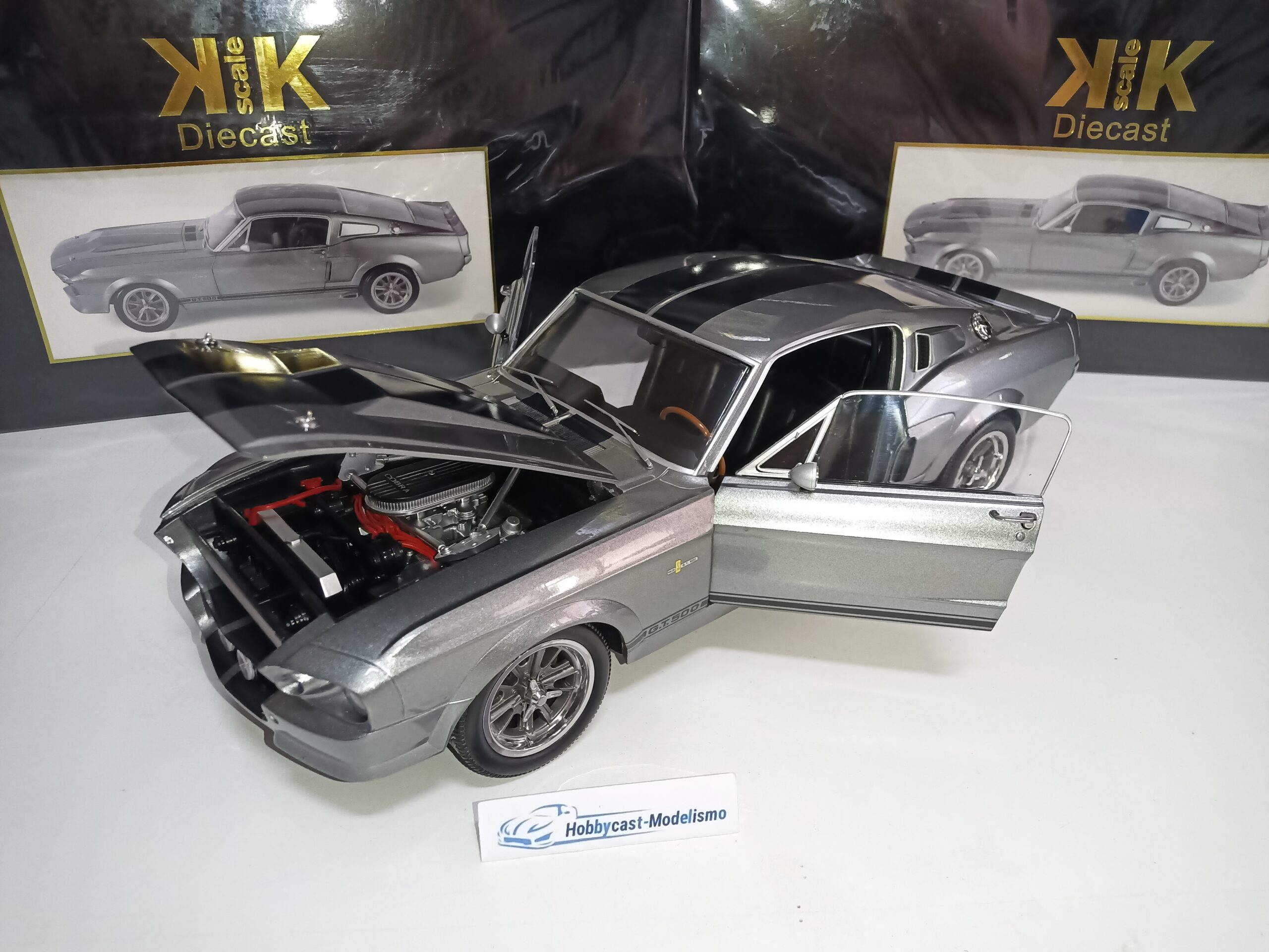 1:12 FORD MUSTANG SHELBY GT500 ELEANOR 1967 GREY DE LA PELICULA "GONE IN 60 SECONDS" KK-SCALE KKDC120171 1/12 - Imagen 16