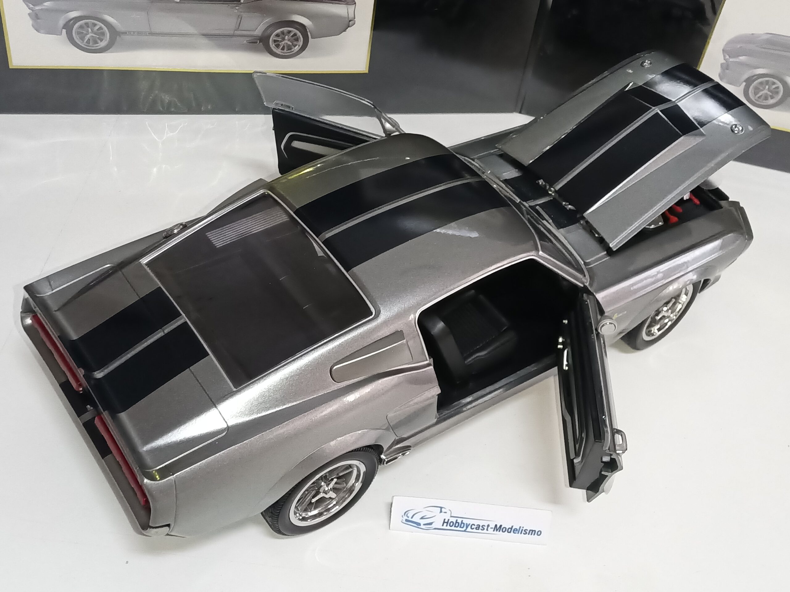 1:12 FORD MUSTANG SHELBY GT500 ELEANOR 1967 GREY DE LA PELICULA "GONE IN 60 SECONDS" KK-SCALE KKDC120171 1/12 - Imagen 23
