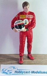 FIGURA PILOTO MERCEDES 300 SEL #1 PINTADO A MANO AMERICAN DIORAMA AD76353 1:18