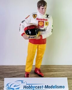 FIGURA PILOTO DE FERRARI F40 SHELL PINTADO A MANO AMERICAN DIORAMA AD76353 SHELL  1:18