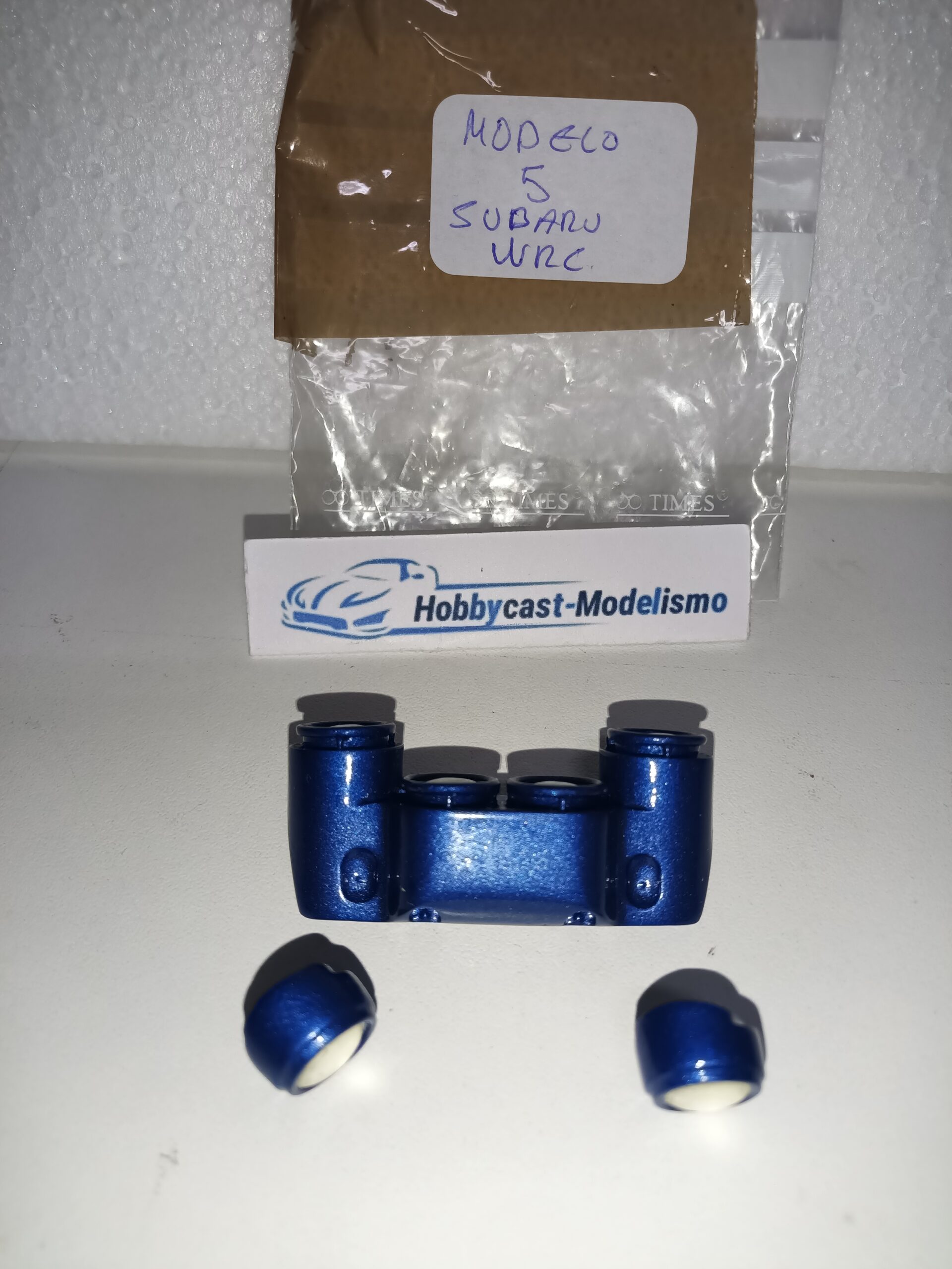 REPLICA FARERA NOCTURNA COMPLETA DEL SUBARU IMPREZA WRC 1998 ( MODELO 5 ) AZUL YA PINTADA - Imagen 2