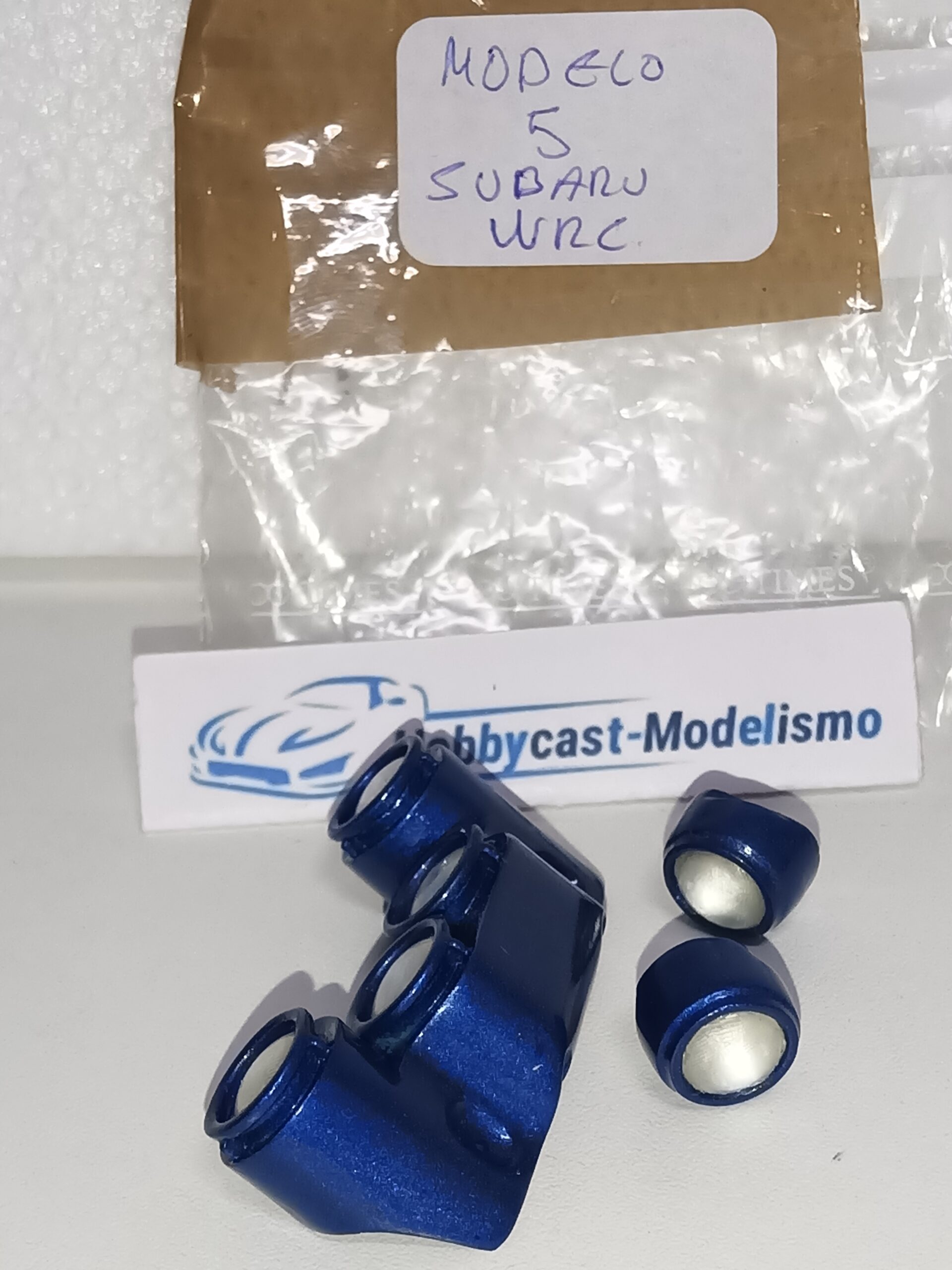 REPLICA FARERA NOCTURNA COMPLETA DEL SUBARU IMPREZA WRC 1998 ( MODELO 5 ) AZUL YA PINTADA - Imagen 5