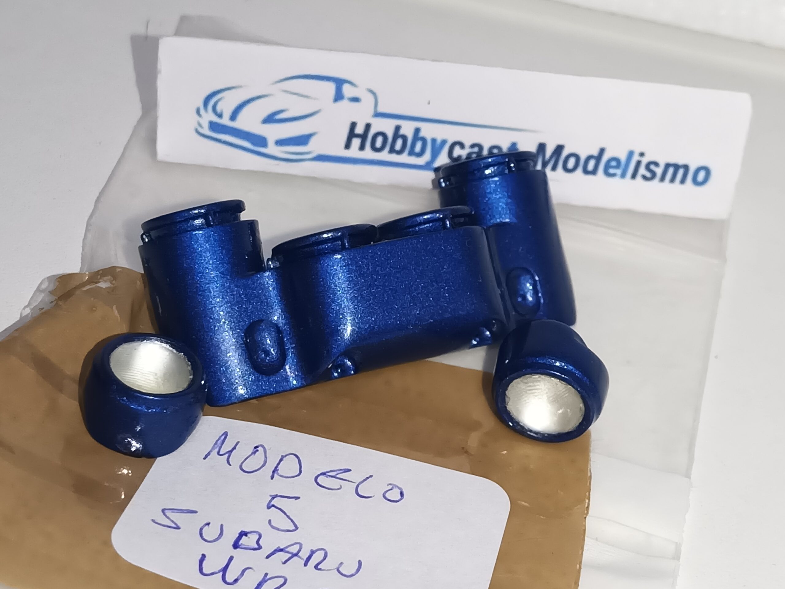 REPLICA FARERA NOCTURNA COMPLETA DEL SUBARU IMPREZA WRC 1998 ( MODELO 5 ) AZUL YA PINTADA - Imagen 6