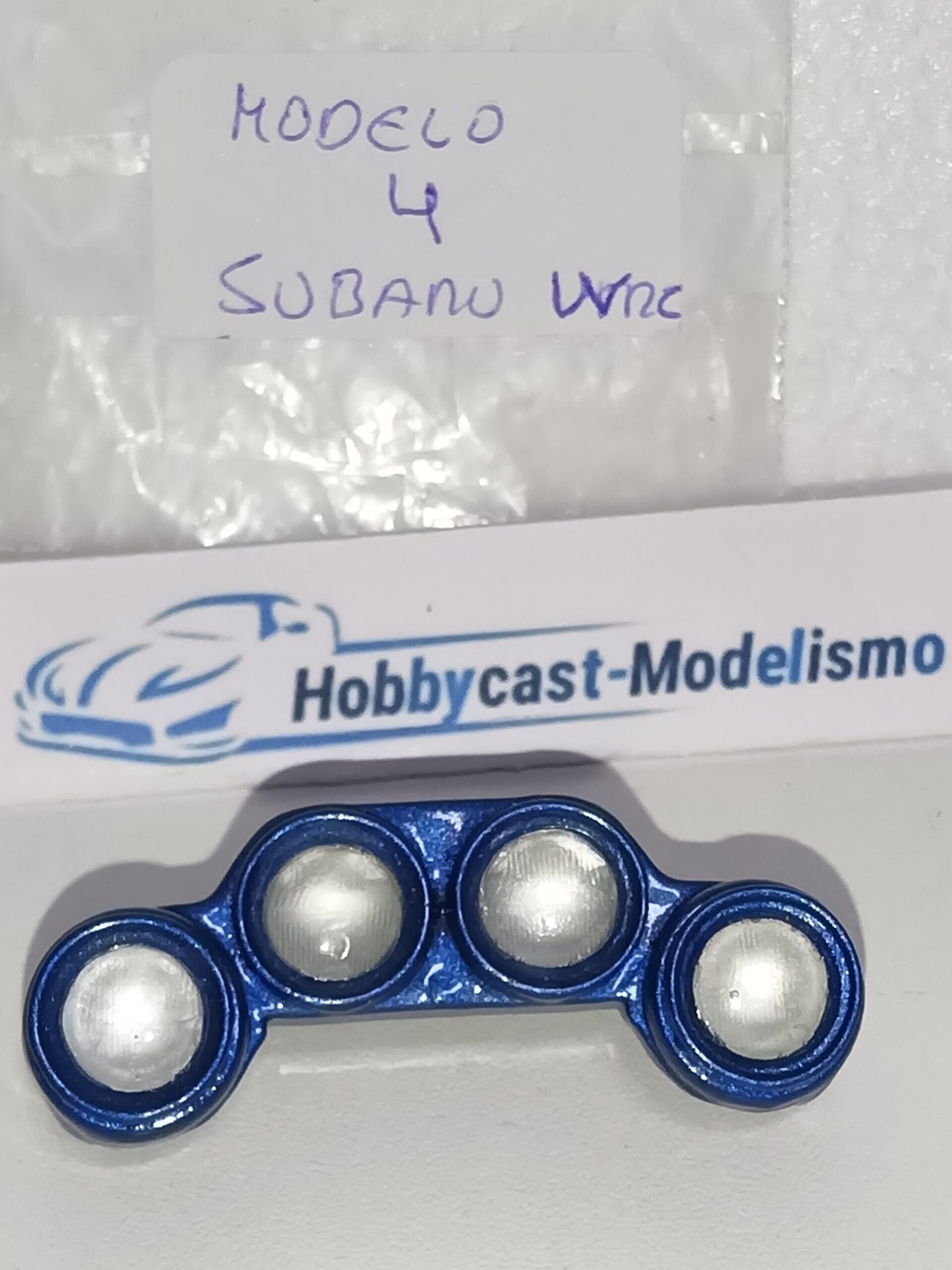 REPLICA FARERA NOCTURNA COMPLETA DEL SUBARU IMPREZA WRC 1998 ( MODELO 4 ) AZUL YA PINTADA