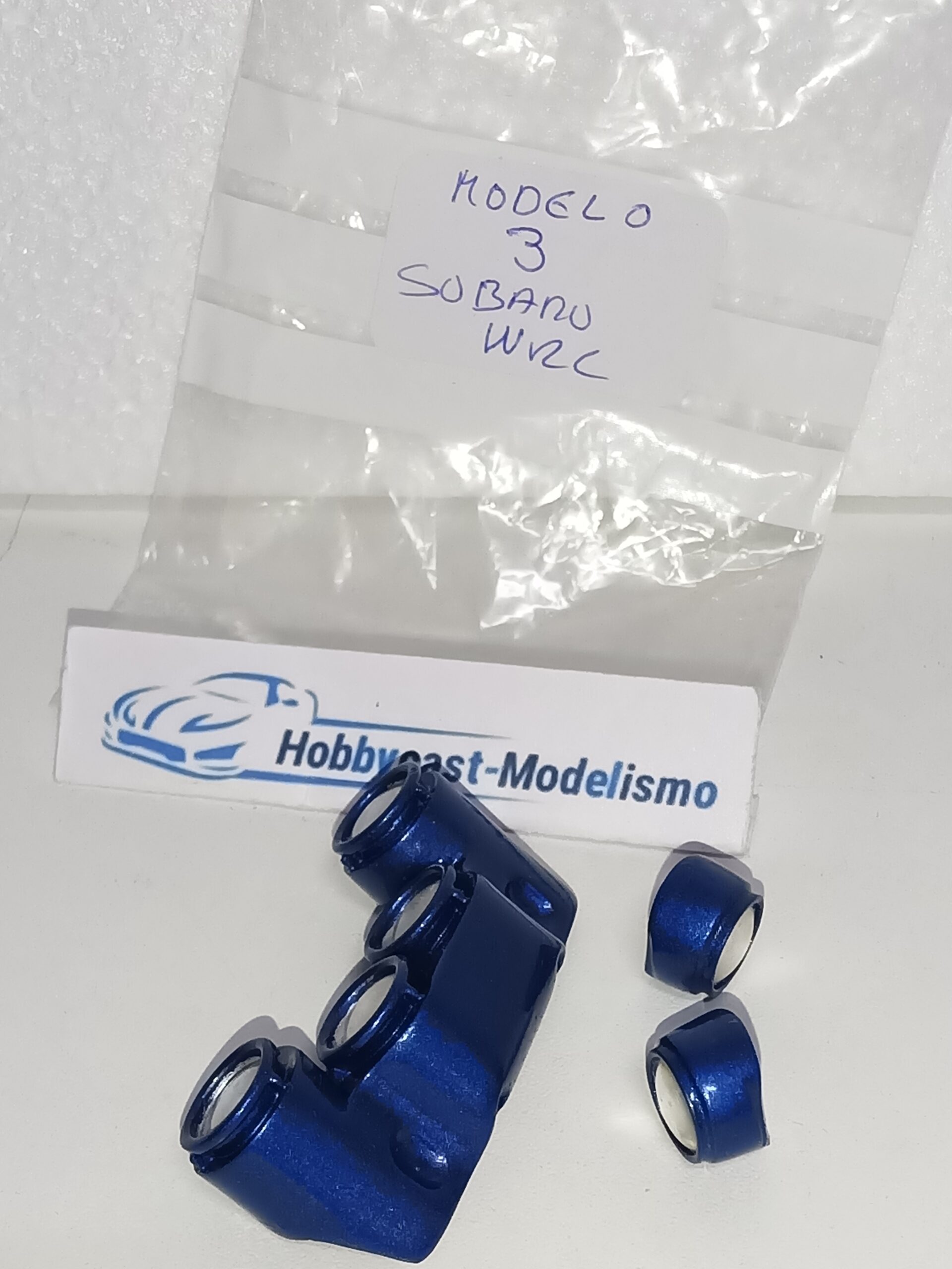 REPLICA FARERA NOCTURNA COMPLETA DEL SUBARU IMPREZA WRC 1998 ( MODELO 3 ) AZUL YA PINTADA - Imagen 4
