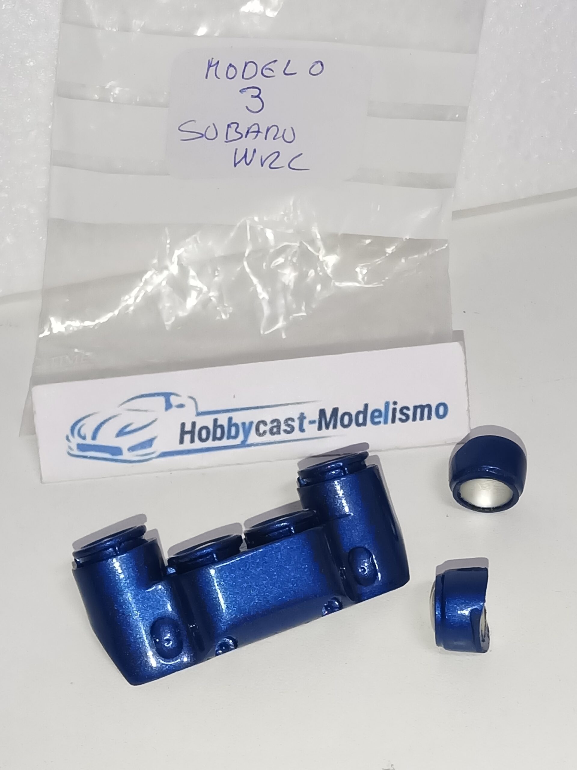 REPLICA FARERA NOCTURNA COMPLETA DEL SUBARU IMPREZA WRC 1998 ( MODELO 3 ) AZUL YA PINTADA - Imagen 5