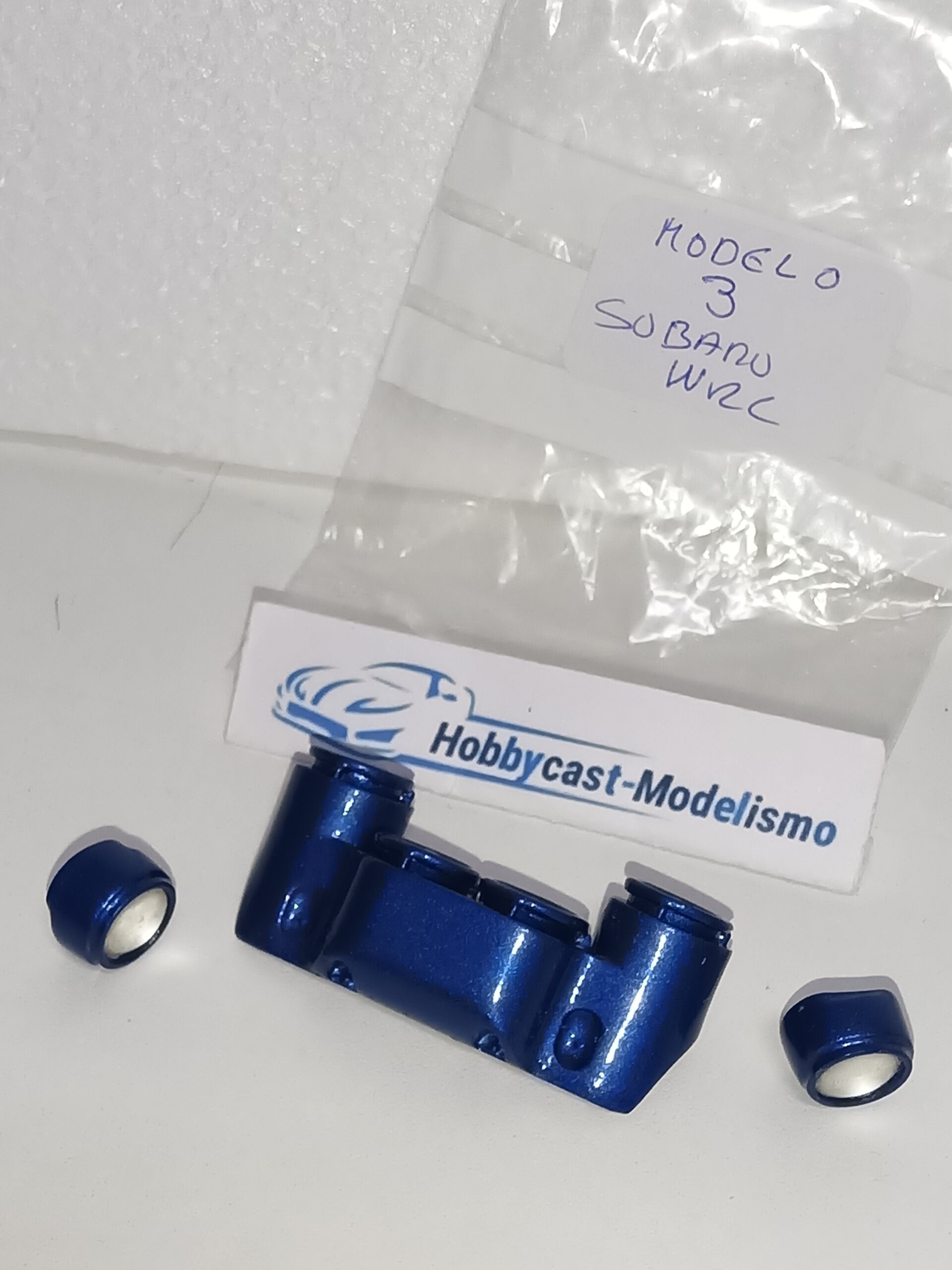 REPLICA FARERA NOCTURNA COMPLETA DEL SUBARU IMPREZA WRC 1998 ( MODELO 3 ) AZUL YA PINTADA - Imagen 6