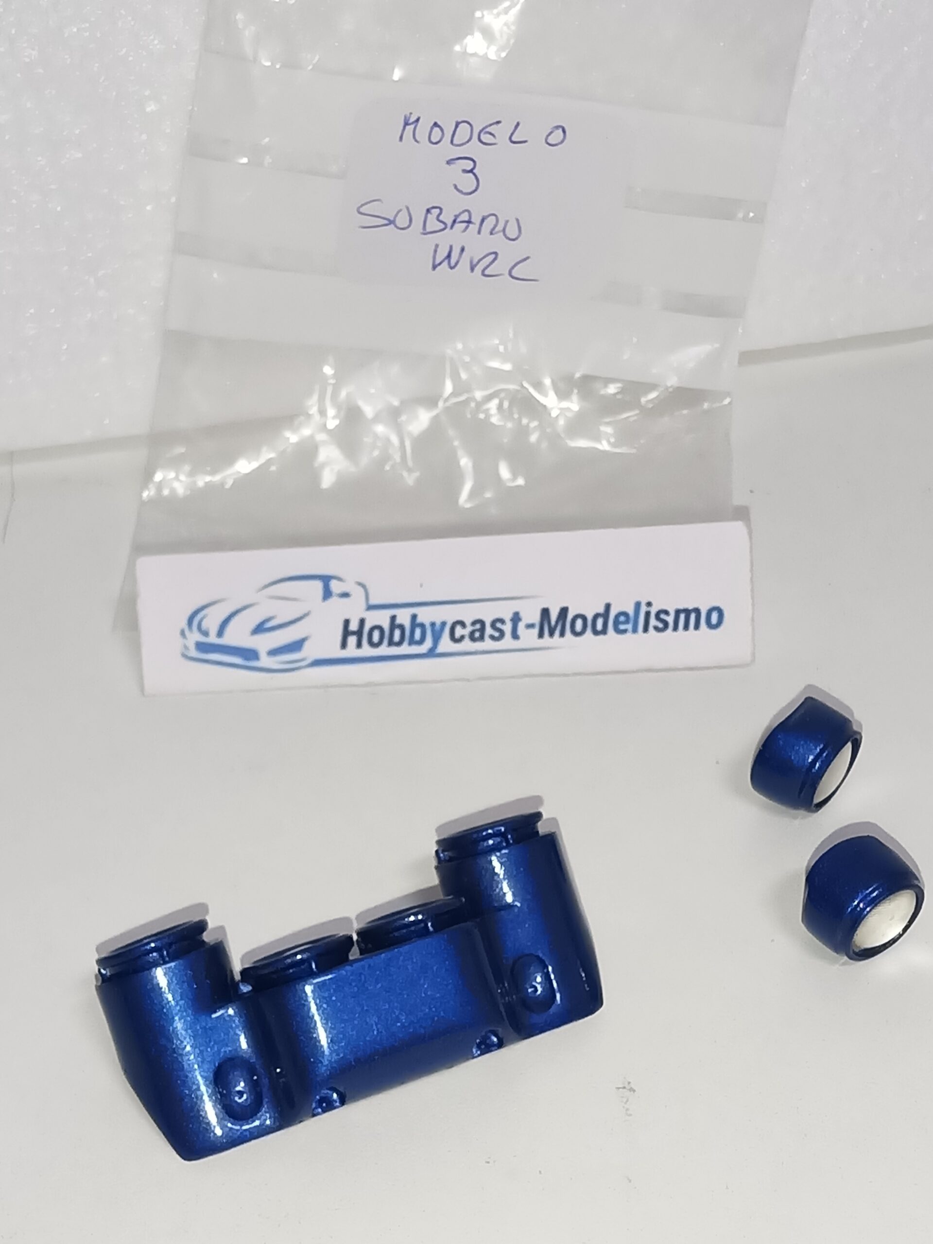 REPLICA FARERA NOCTURNA COMPLETA DEL SUBARU IMPREZA WRC 1998 ( MODELO 3 ) AZUL YA PINTADA - Imagen 9