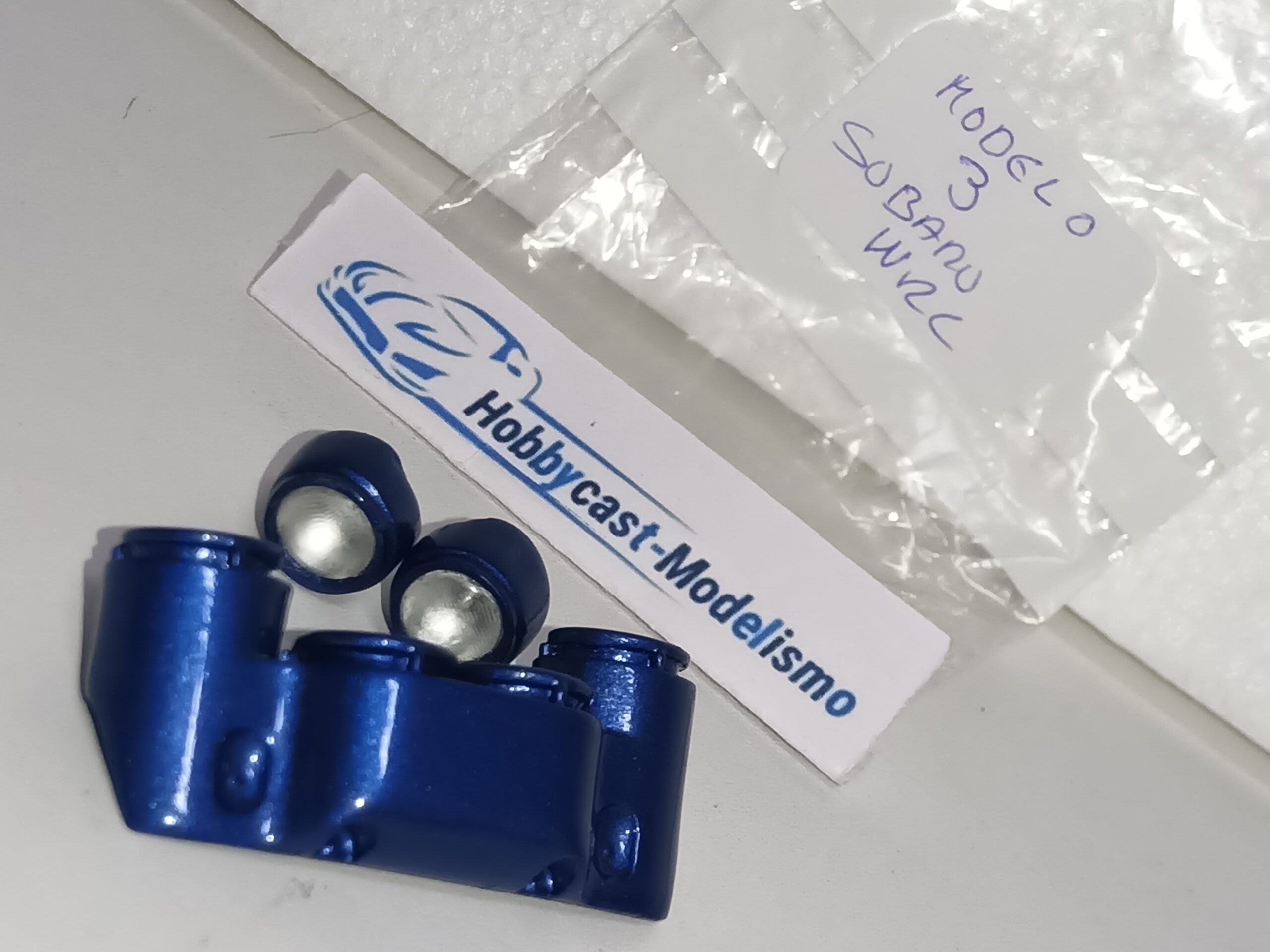 REPLICA FARERA NOCTURNA COMPLETA DEL SUBARU IMPREZA WRC 1998 ( MODELO 3 ) AZUL YA PINTADA - Imagen 12