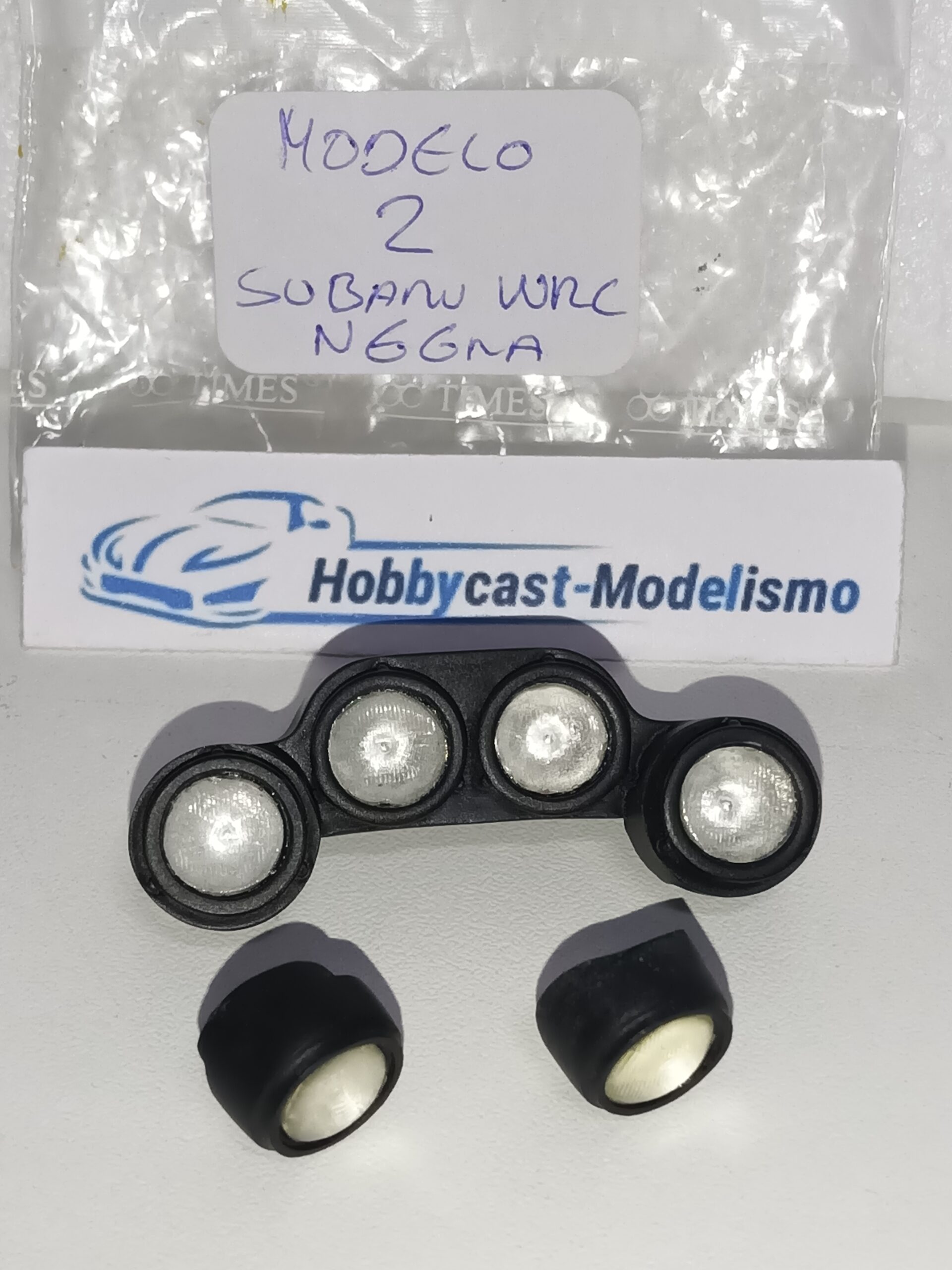 REPLICA FARERA NOCTURNA COMPLETA DEL SUBARU IMPREZA WRC 1998 ( MODELO 2 ) NEGRA MATE YA PINTADA