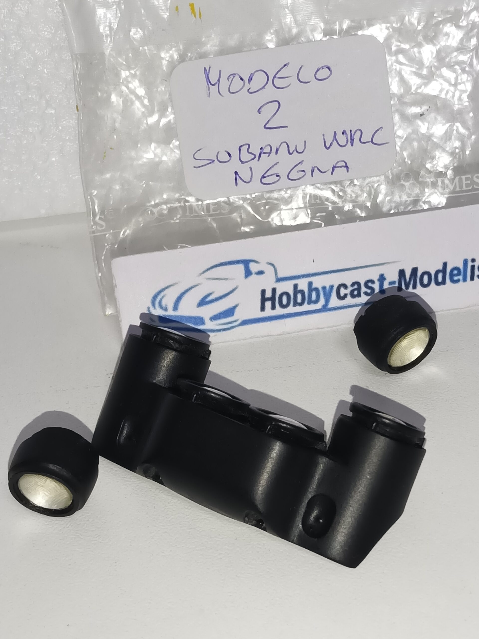 REPLICA FARERA NOCTURNA COMPLETA DEL SUBARU IMPREZA WRC 1998 ( MODELO 2 ) NEGRA MATE YA PINTADA - Imagen 5