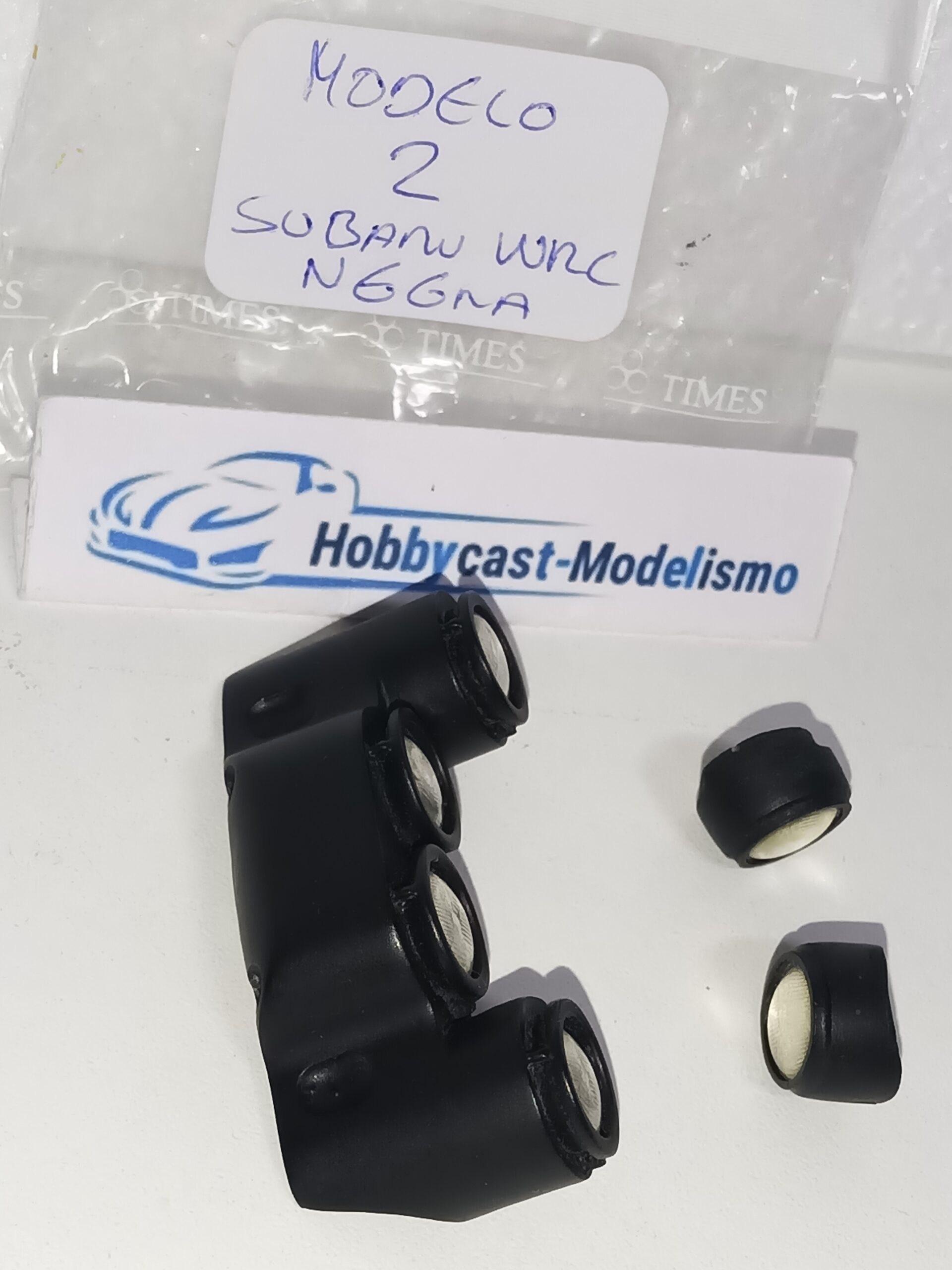 REPLICA FARERA NOCTURNA COMPLETA DEL SUBARU IMPREZA WRC 1998 ( MODELO 2 ) NEGRA MATE YA PINTADA - Imagen 6