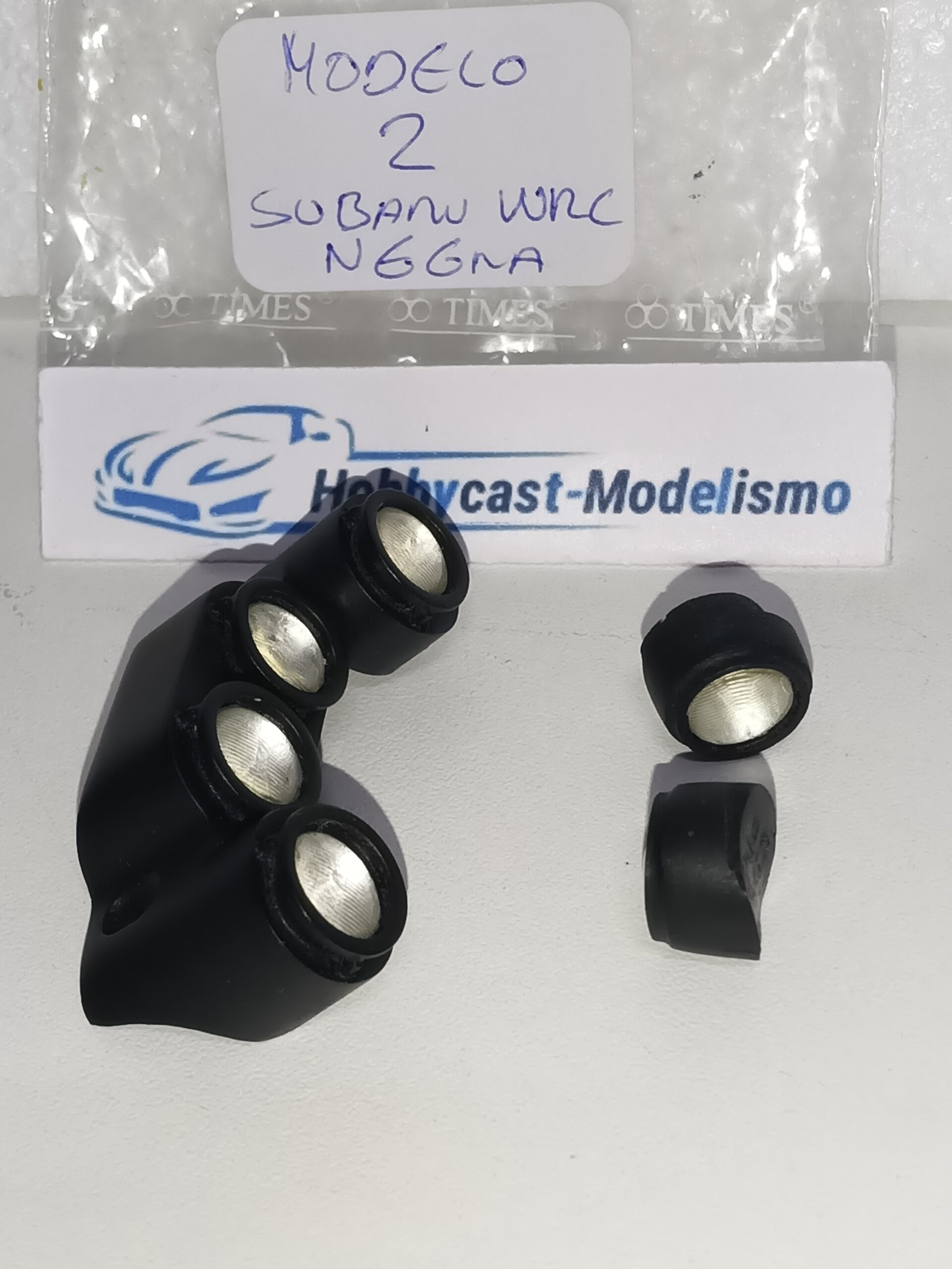 REPLICA FARERA NOCTURNA COMPLETA DEL SUBARU IMPREZA WRC 1998 ( MODELO 2 ) NEGRA MATE YA PINTADA - Imagen 7