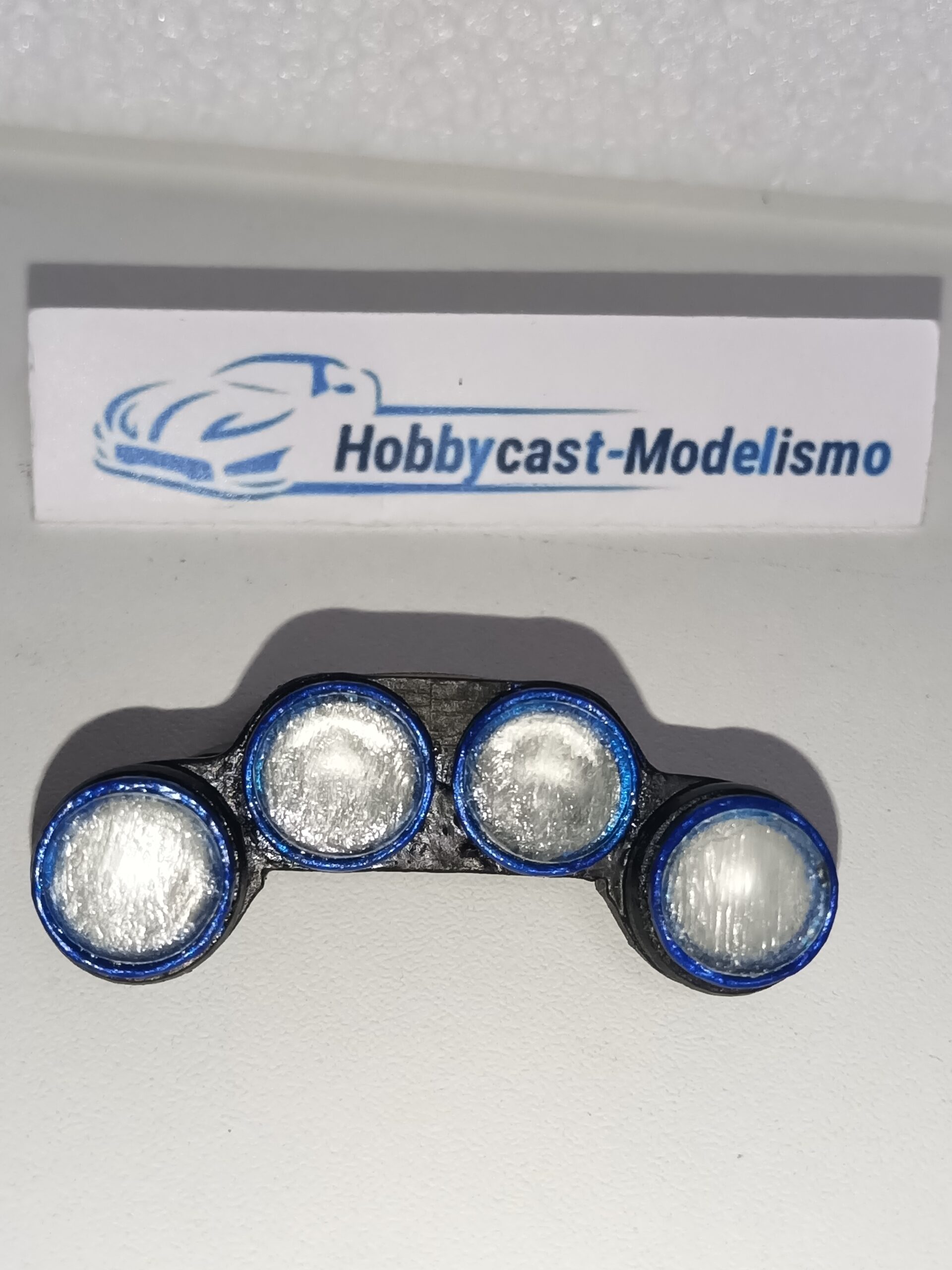 REPLICA FARERA NOCTURNA COMPLETA DEL SUBARU IMPREZA WRC 1998 ( MODELO 1 ) NEGRA MATE PERFIL EN AZUL SUBARU YA PINTADA - Imagen 8