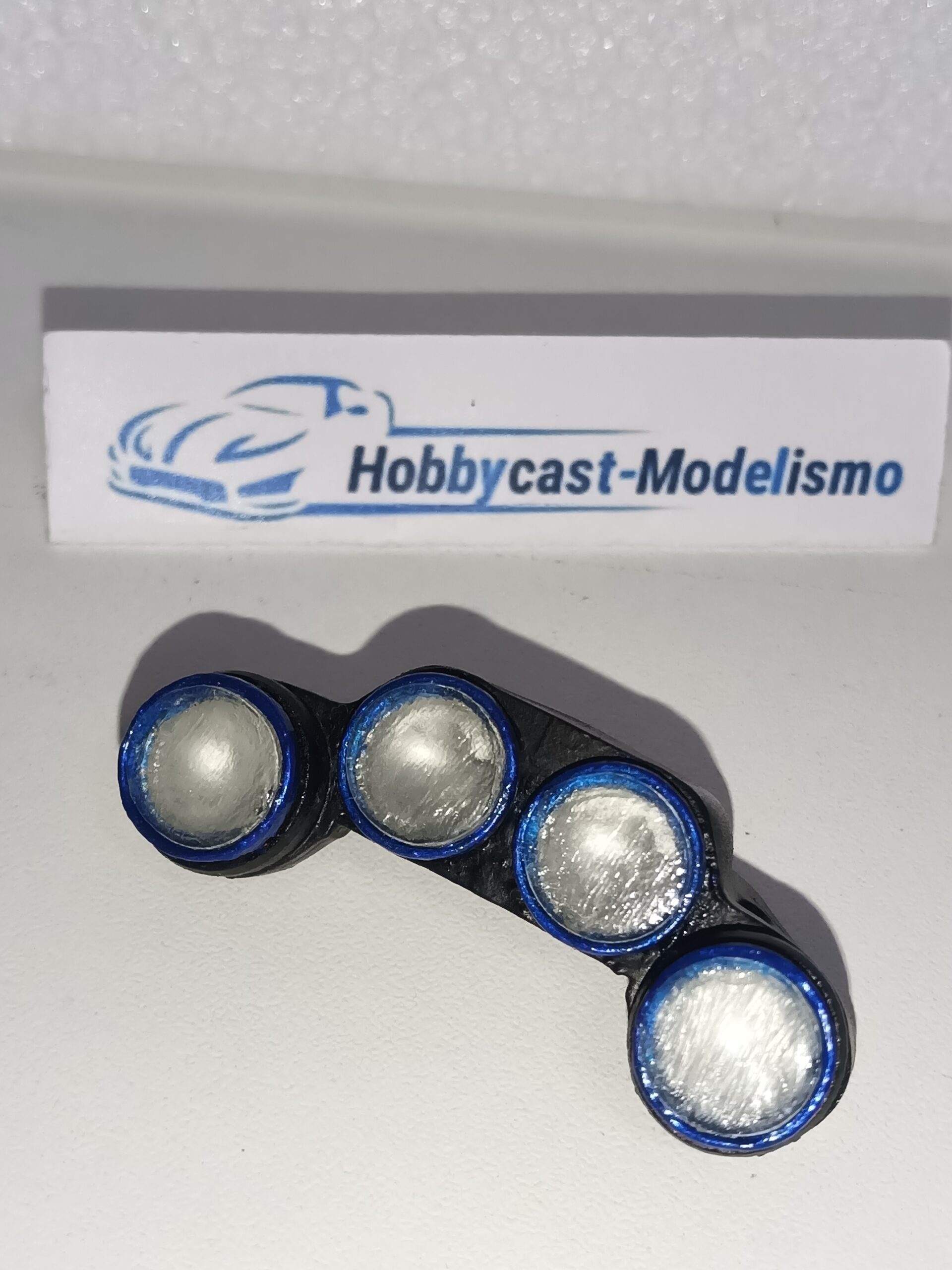 REPLICA FARERA NOCTURNA COMPLETA DEL SUBARU IMPREZA WRC 1998 ( MODELO 1 ) NEGRA MATE PERFIL EN AZUL SUBARU YA PINTADA - Imagen 7