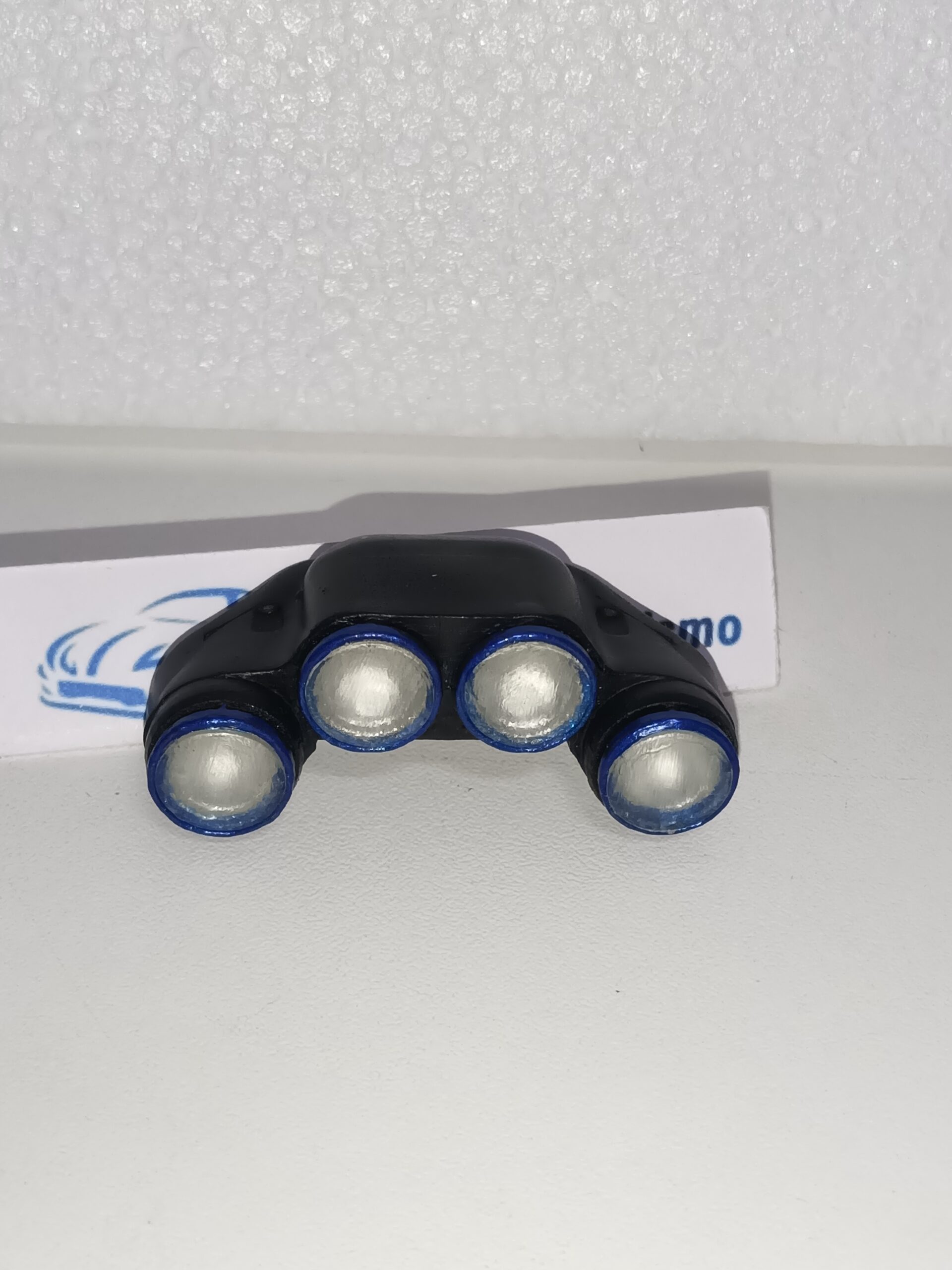 REPLICA FARERA NOCTURNA COMPLETA DEL SUBARU IMPREZA WRC 1998 ( MODELO 1 ) NEGRA MATE PERFIL EN AZUL SUBARU YA PINTADA - Imagen 6