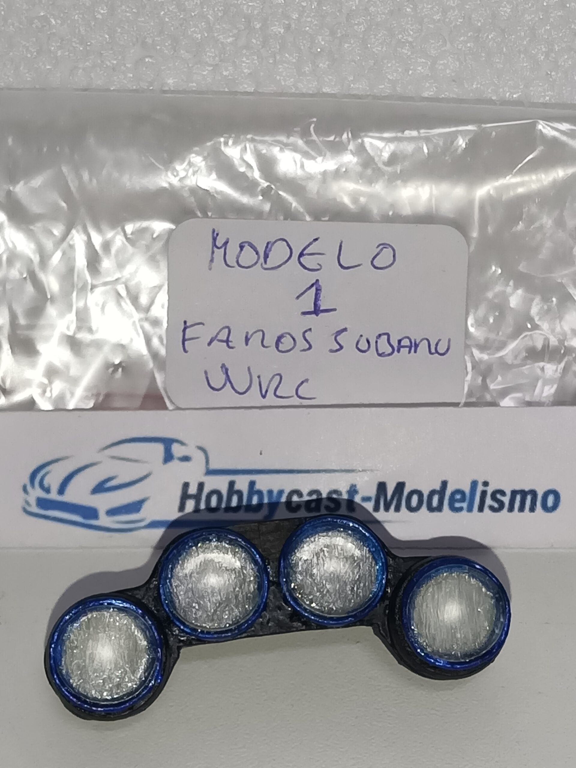 REPLICA FARERA NOCTURNA COMPLETA DEL SUBARU IMPREZA WRC 1998 ( MODELO 1 ) NEGRA MATE PERFIL EN AZUL SUBARU YA PINTADA - Imagen 3