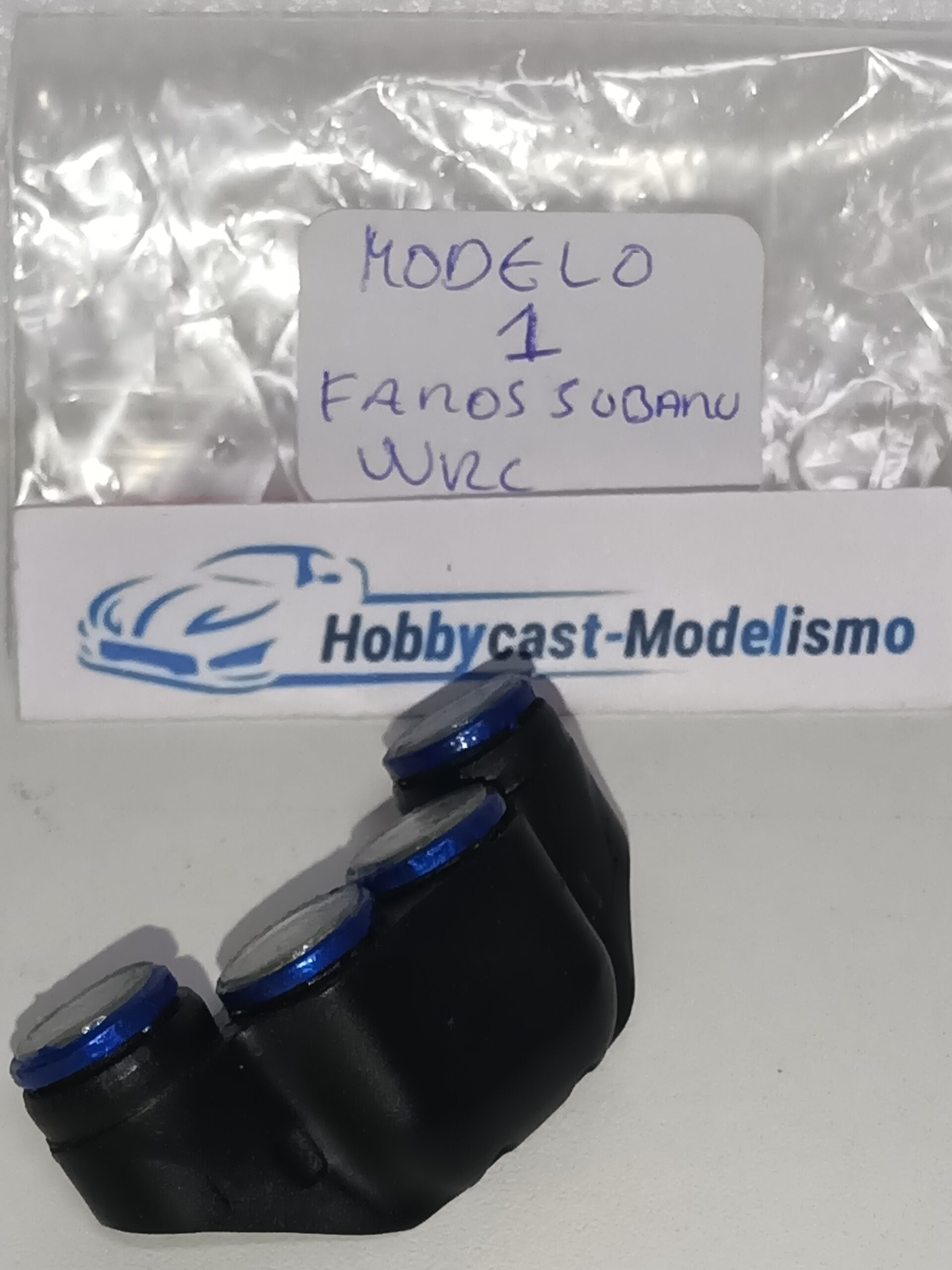 REPLICA FARERA NOCTURNA COMPLETA DEL SUBARU IMPREZA WRC 1998 ( MODELO 1 ) NEGRA MATE PERFIL EN AZUL SUBARU YA PINTADA - Imagen 2