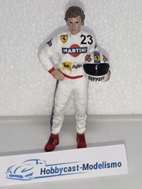 Figura Piloto con Decoración de FERRARI F40 MARTINI RACING #23 Pintado a Mano American Diorama AD76354-MARTINI 1:18