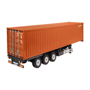 SET SEMIRREMOLQUE EUROPEO LX977000 BLACK 2010 + LX9780070 CONTAINER 40 FT MARRON OXIDO NZG 1:18