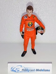 Figura Piloto PORSCHE JAGERMEISTER #24 Pintado a Mano American Diorama AD76295 1:18