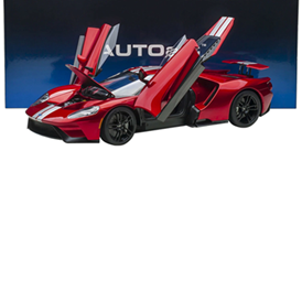1/12 Ford GT 2017 Metallic Red/Silver Stripes  AUTOART 12106 1:12
