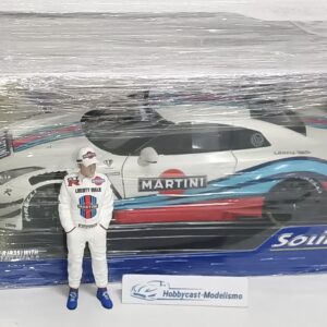 SET FIGURA PILOTO NISSAN GTR R35 + NISSAN GT-R R35 LIBERTY Walk Body Kit Type 2.0 Martini Racing 2024 S1805819 SOLIDO 1:18 (copia)