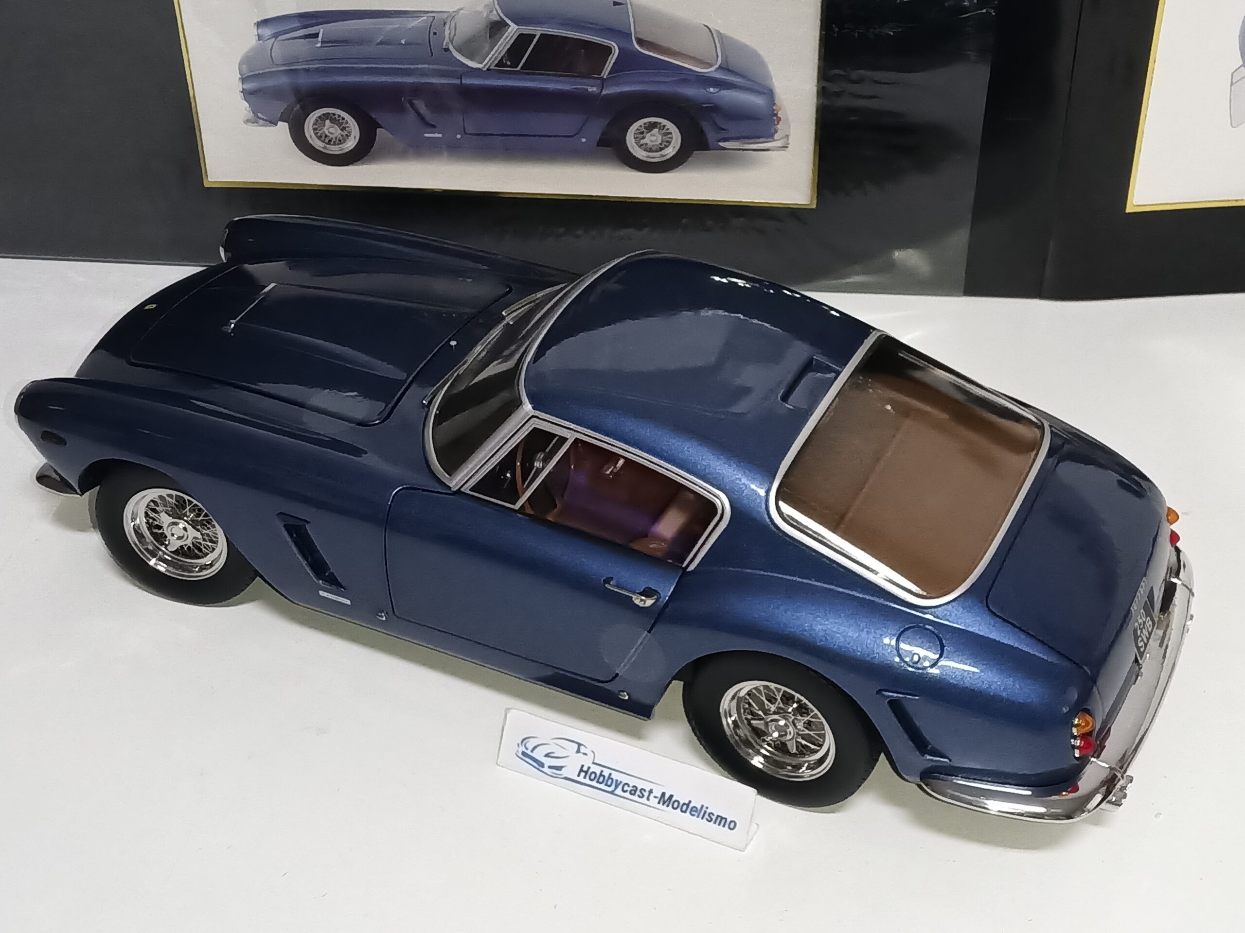 1:12 FERRARI 250 GT SWB PASSO CORTO BLUE METALIC 1961 KK-SCALE KKDC120293 1/12 - Imagen 7