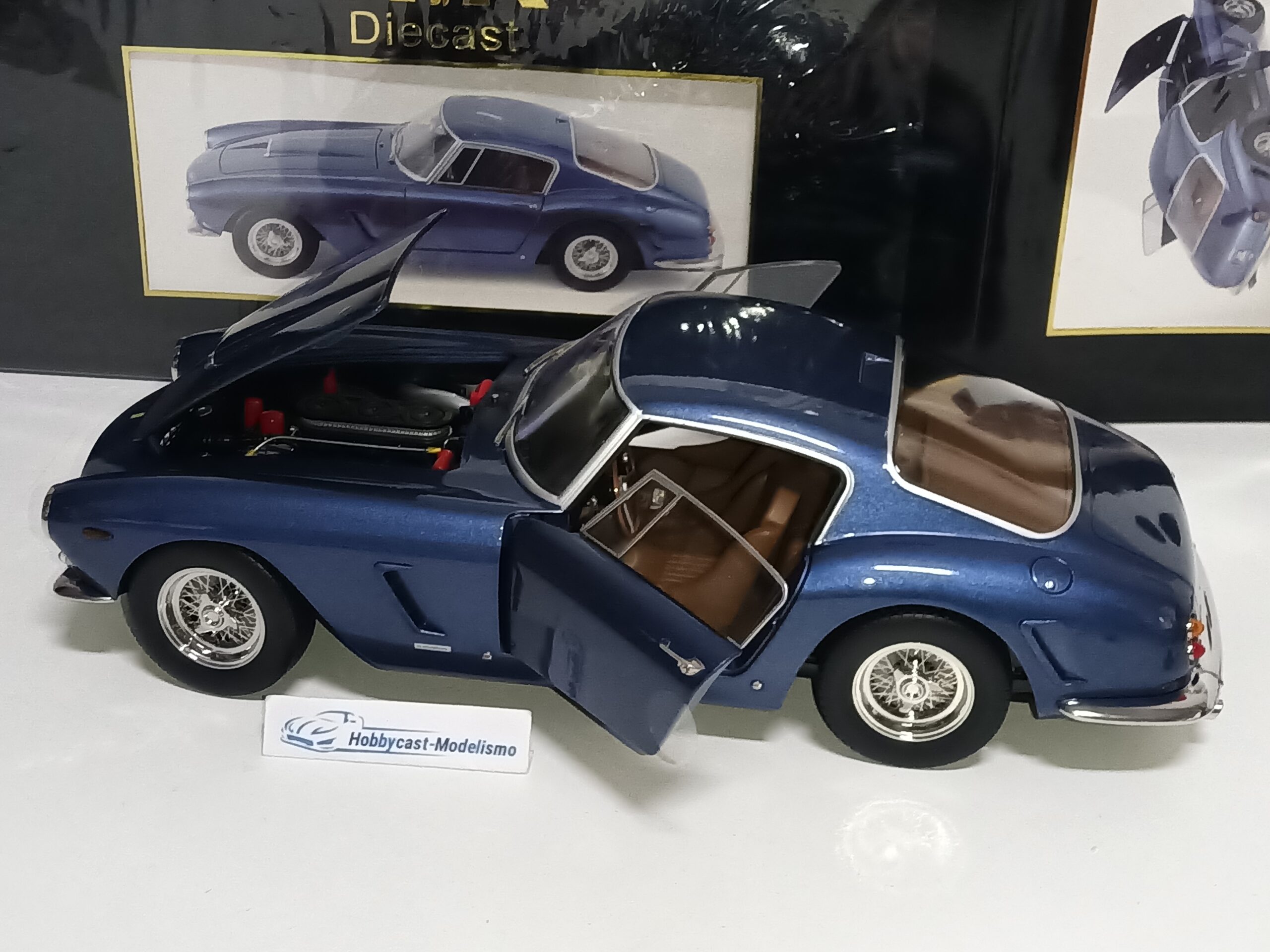 1:12 FERRARI 250 GT SWB PASSO CORTO BLUE METALIC 1961 KK-SCALE KKDC120293 1/12 - Imagen 13