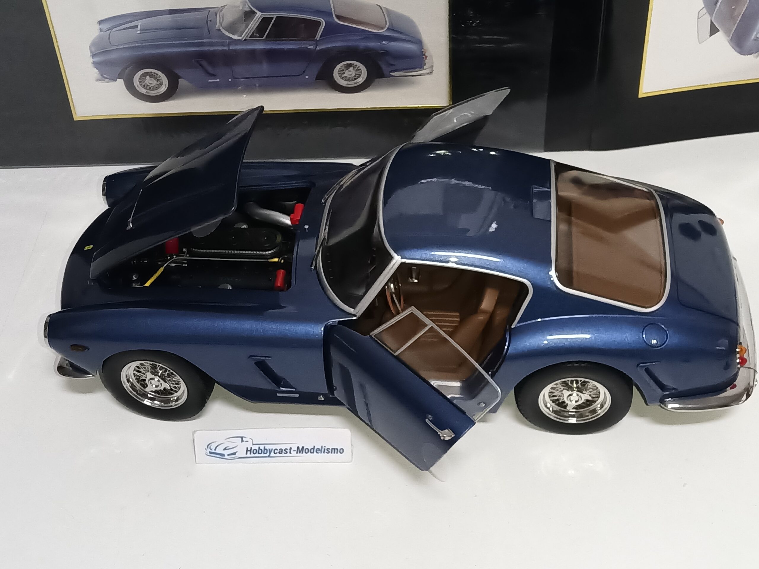 1:12 FERRARI 250 GT SWB PASSO CORTO BLUE METALIC 1961 KK-SCALE KKDC120293 1/12 - Imagen 17