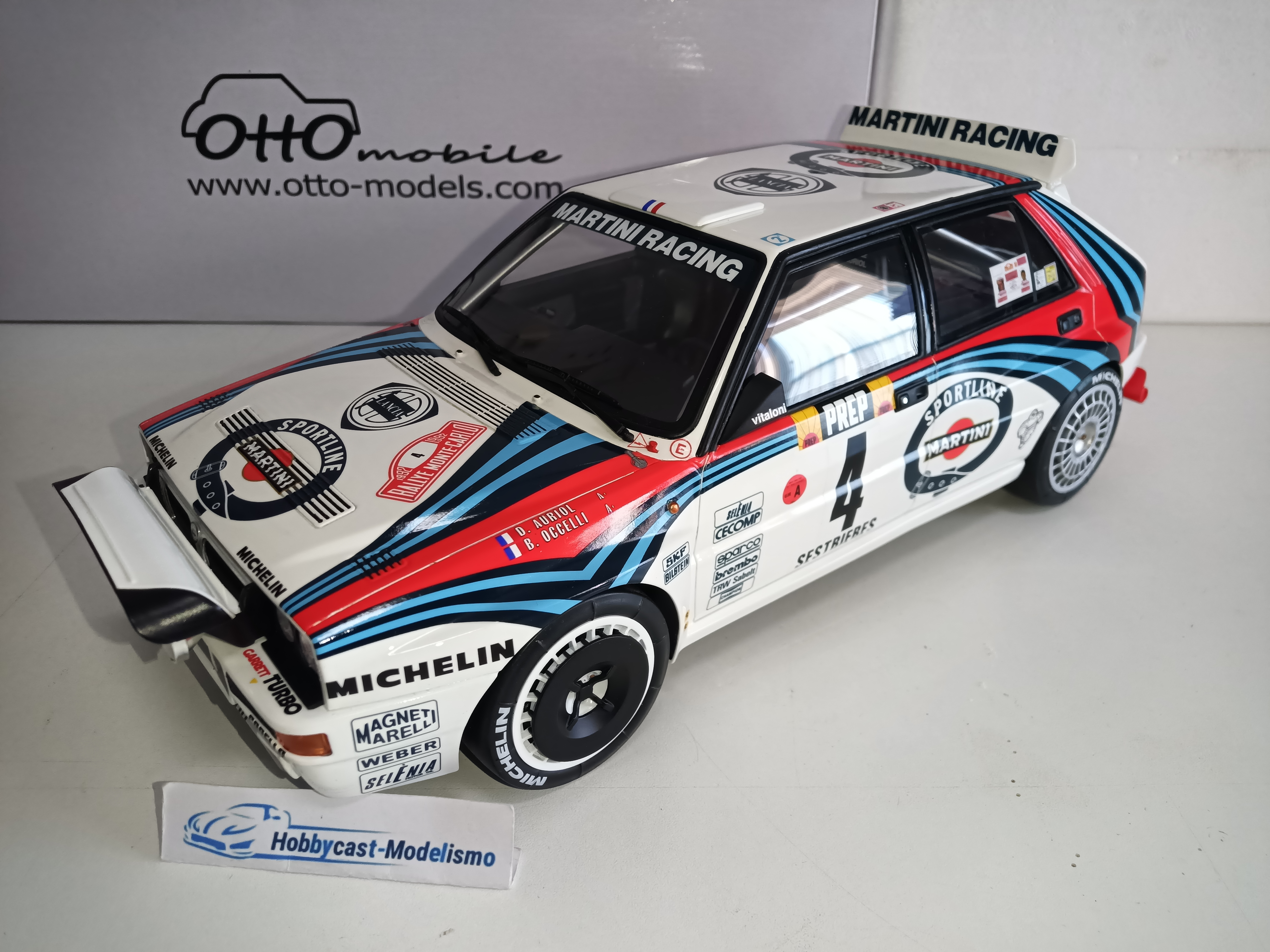 1/12 LANCIA DELTA HF INTEGRALE GR.A MARTINI RACING #4 RALLY MONTE CARLO 1992 G097 OTTO-MOBILE 1:12 LIMITED EDITION 2000 Pcs - Imagen 5