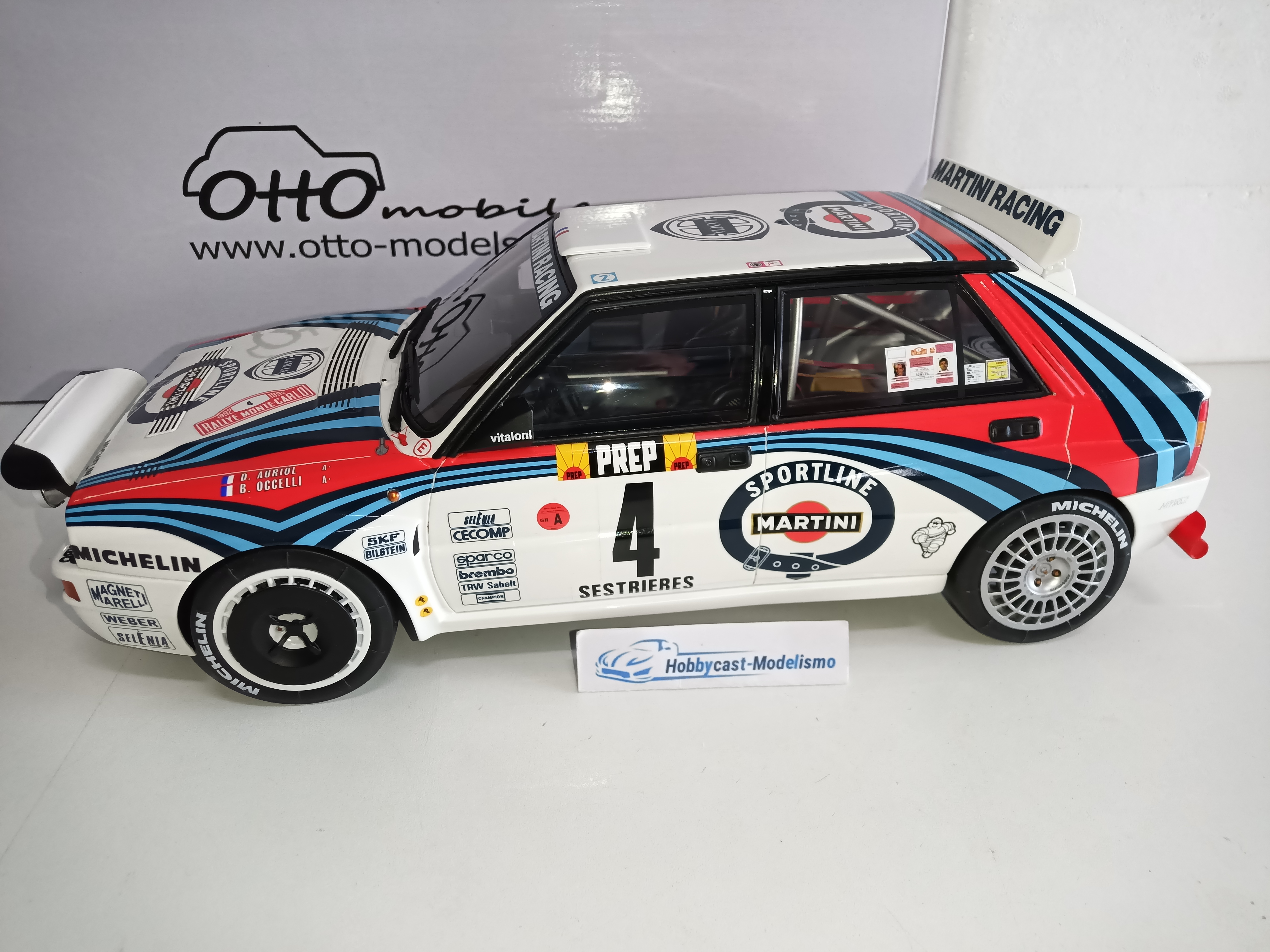 1/12 LANCIA DELTA HF INTEGRALE GR.A MARTINI RACING #4 RALLY MONTE CARLO 1992 G097 OTTO-MOBILE 1:12 LIMITED EDITION 2000 Pcs - Imagen 7