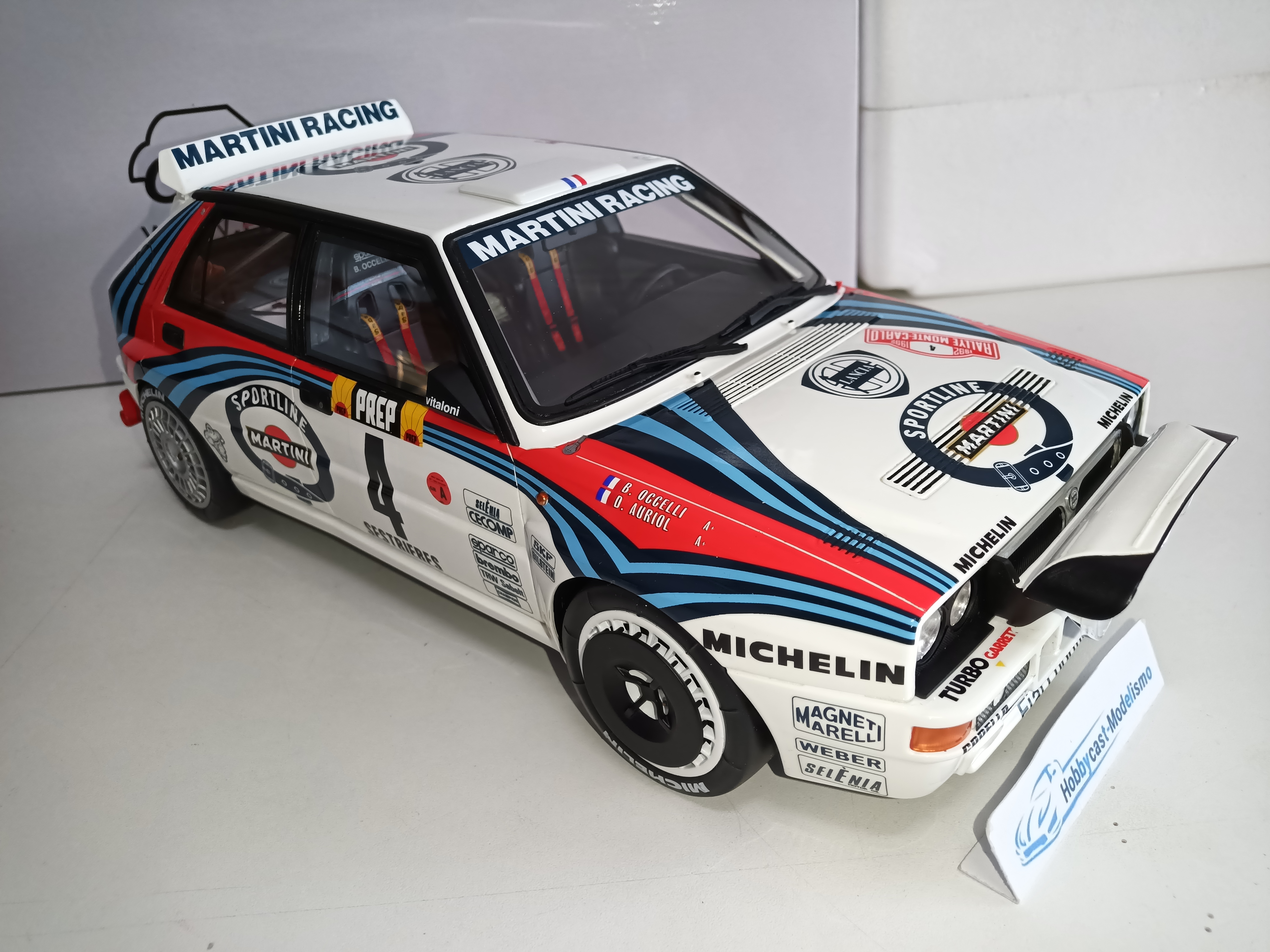 1/12 LANCIA DELTA HF INTEGRALE GR.A MARTINI RACING #4 RALLY MONTE CARLO 1992 G097 OTTO-MOBILE 1:12 LIMITED EDITION 2000 Pcs - Imagen 12
