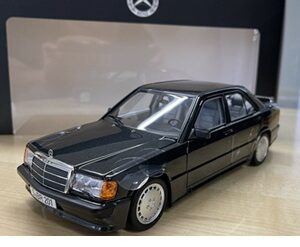 Mercedes Benz 190E 2.3 16V W201 1984 B66040663 BLUE BLACK NOREV DEALER LIMITED EDITION 1:18